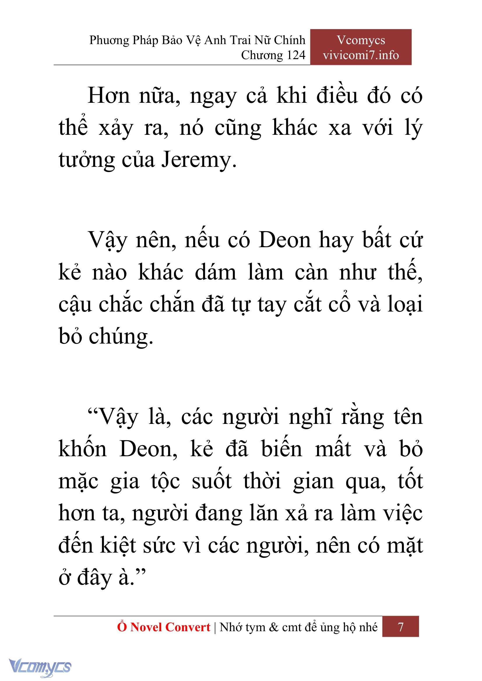 [Novel] Phương Pháp Bảo Vệ Anh Trai Nữ Chính Chap 124 - Trang 2