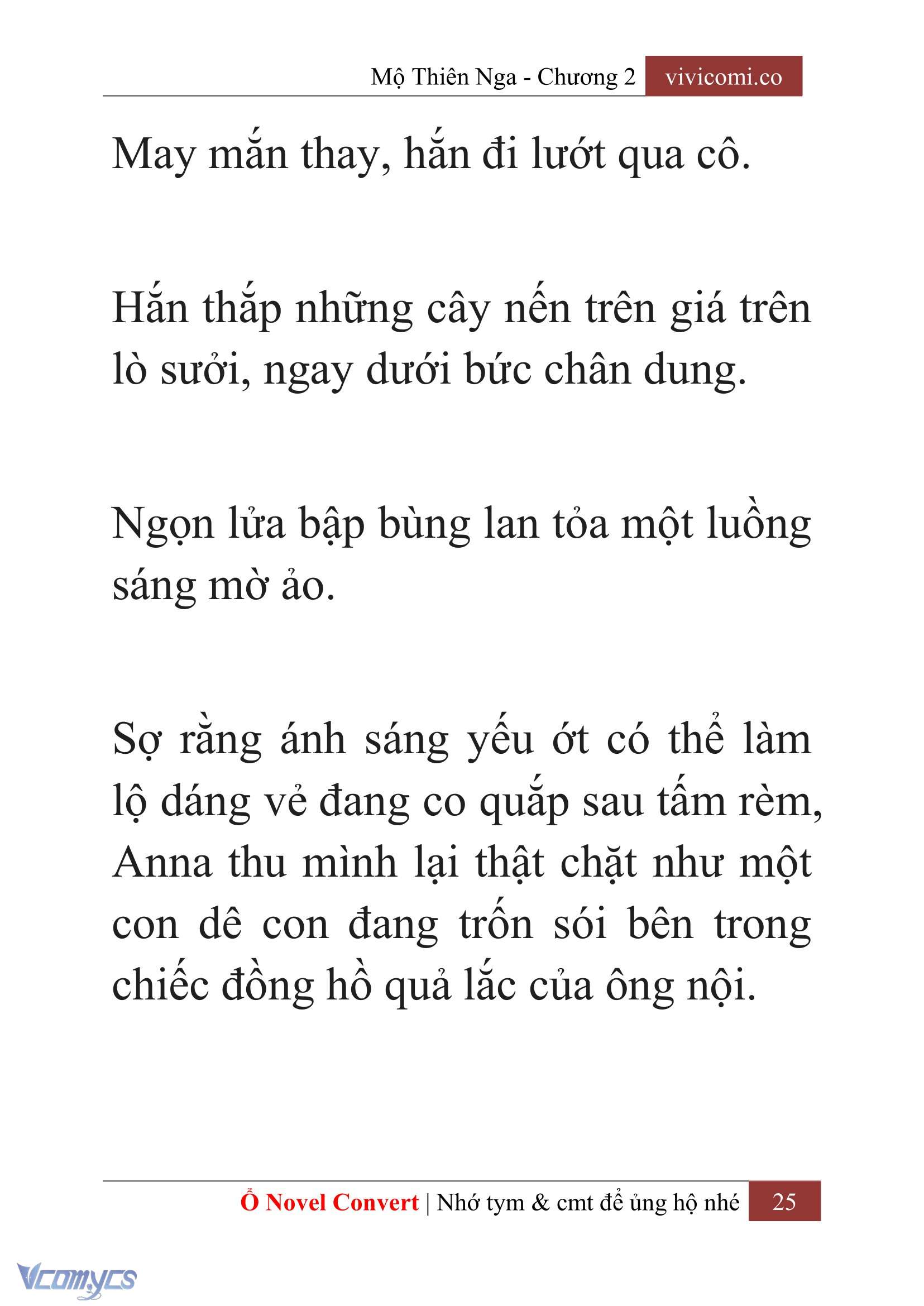 [Novel] Mộ Thiên Nga Chap 2 - Trang 2