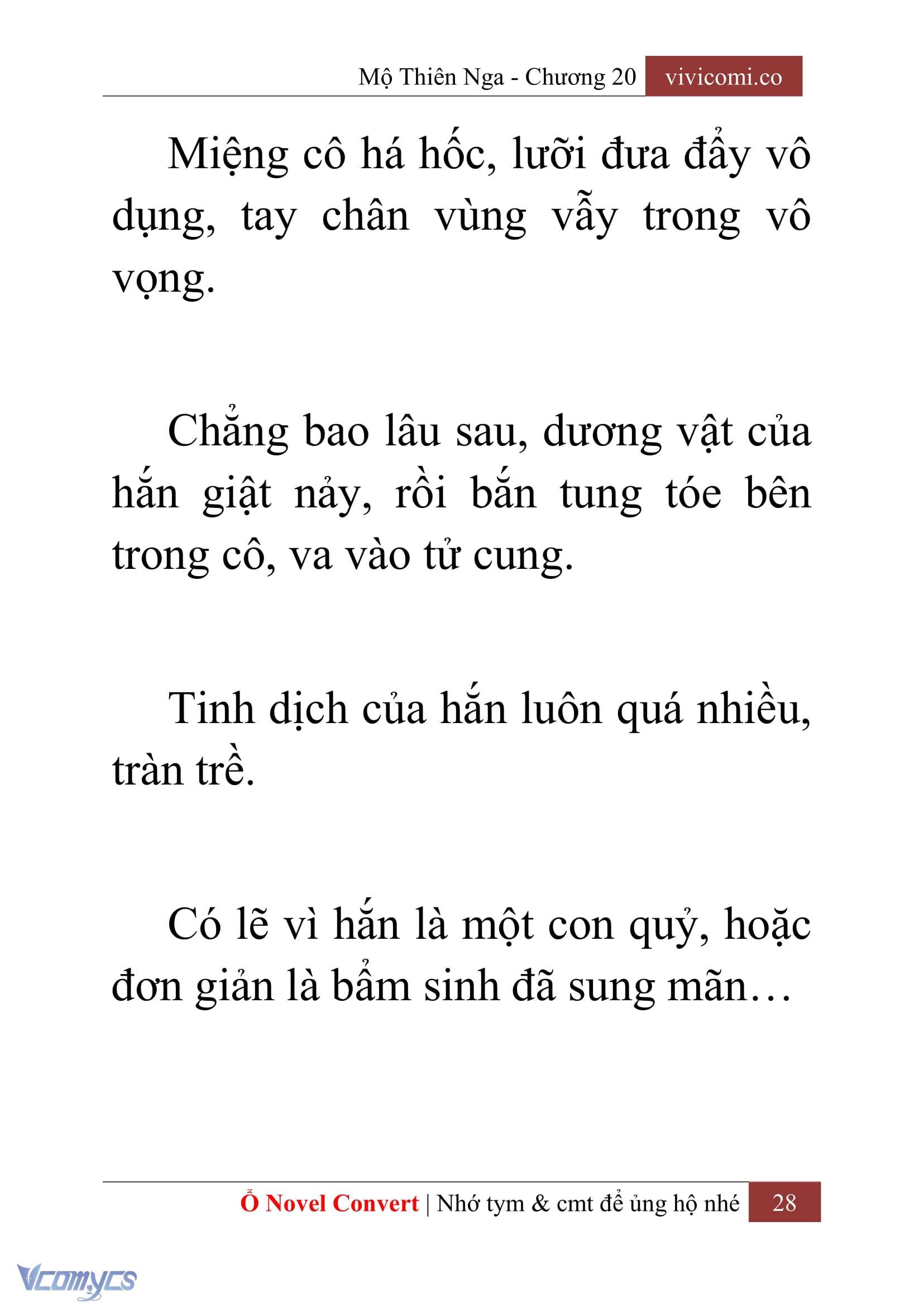 [Novel] Mộ Thiên Nga Chap 20 - Trang 2