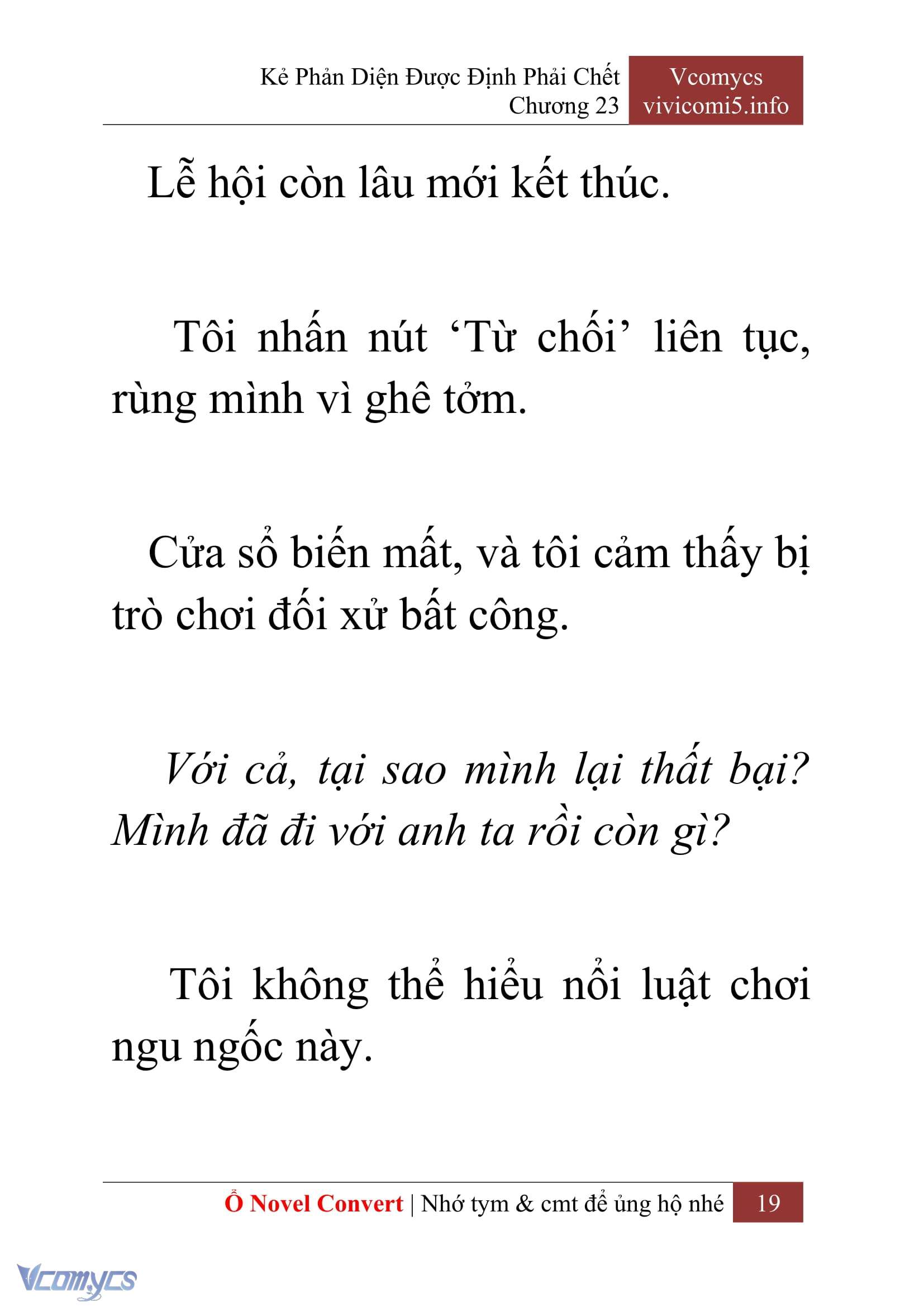 [Novel] Kẻ Phản Diện Được Định Phải Chết Chap 23 - Trang 2