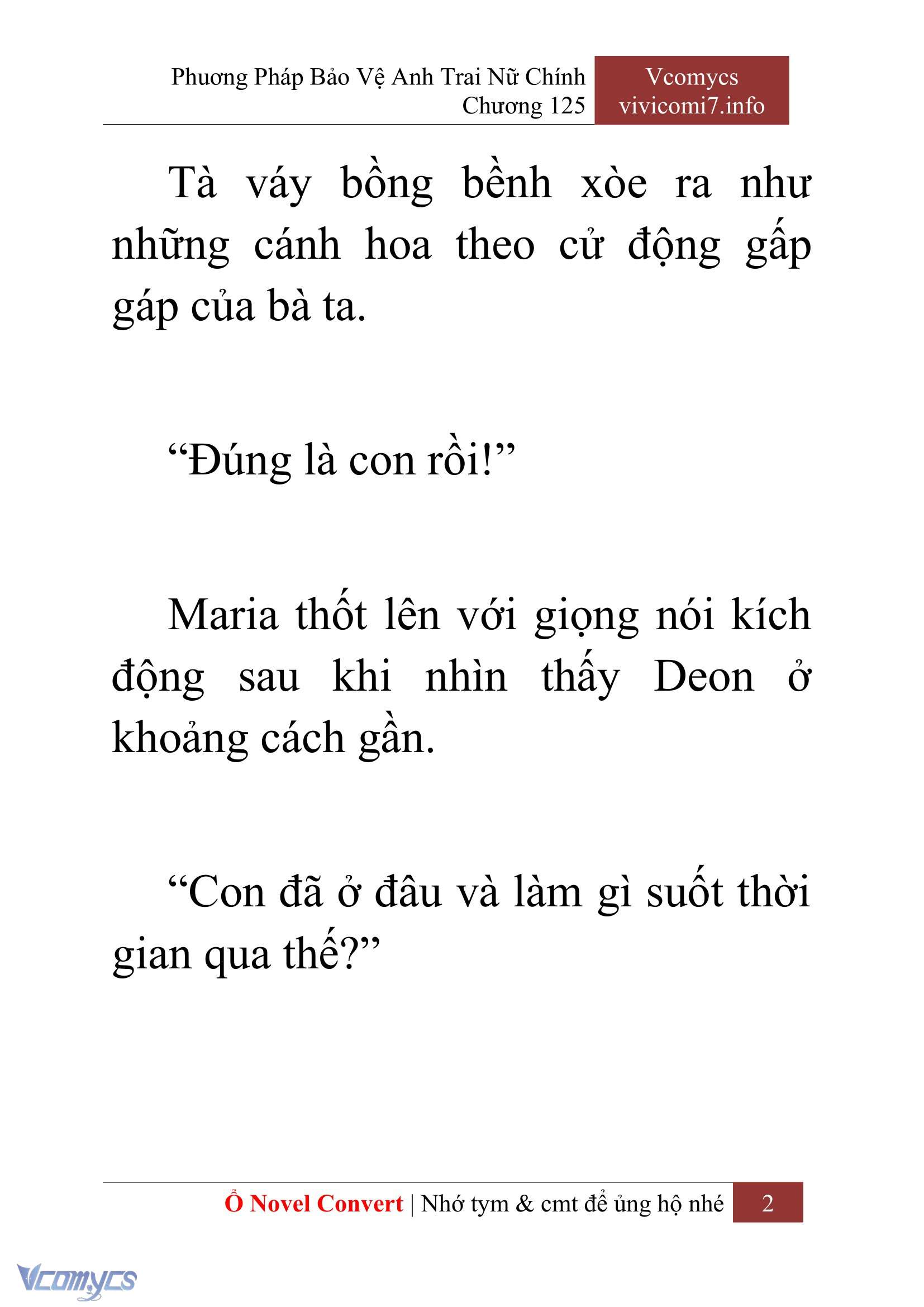 [Novel] Phương Pháp Bảo Vệ Anh Trai Nữ Chính Chap 125 - Trang 2