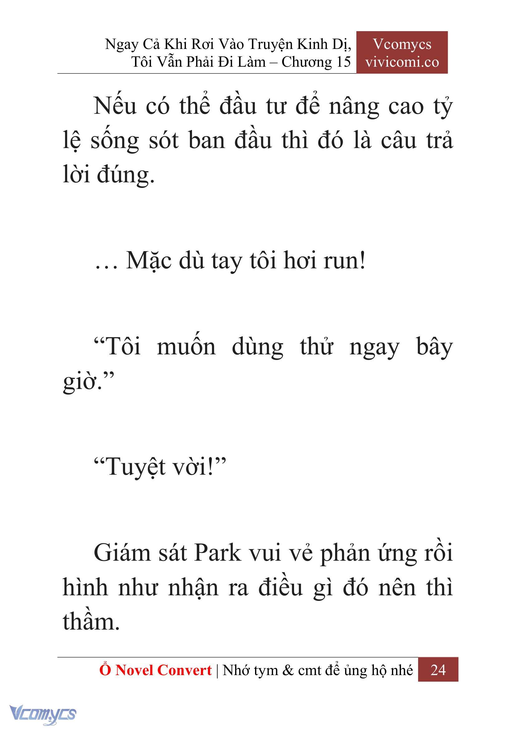 [Novel] Ngay Cả Khi Rơi Vào Truyện Kinh Dị, Tôi Vẫn Phải Đi Làm Chap 15 - Trang 2
