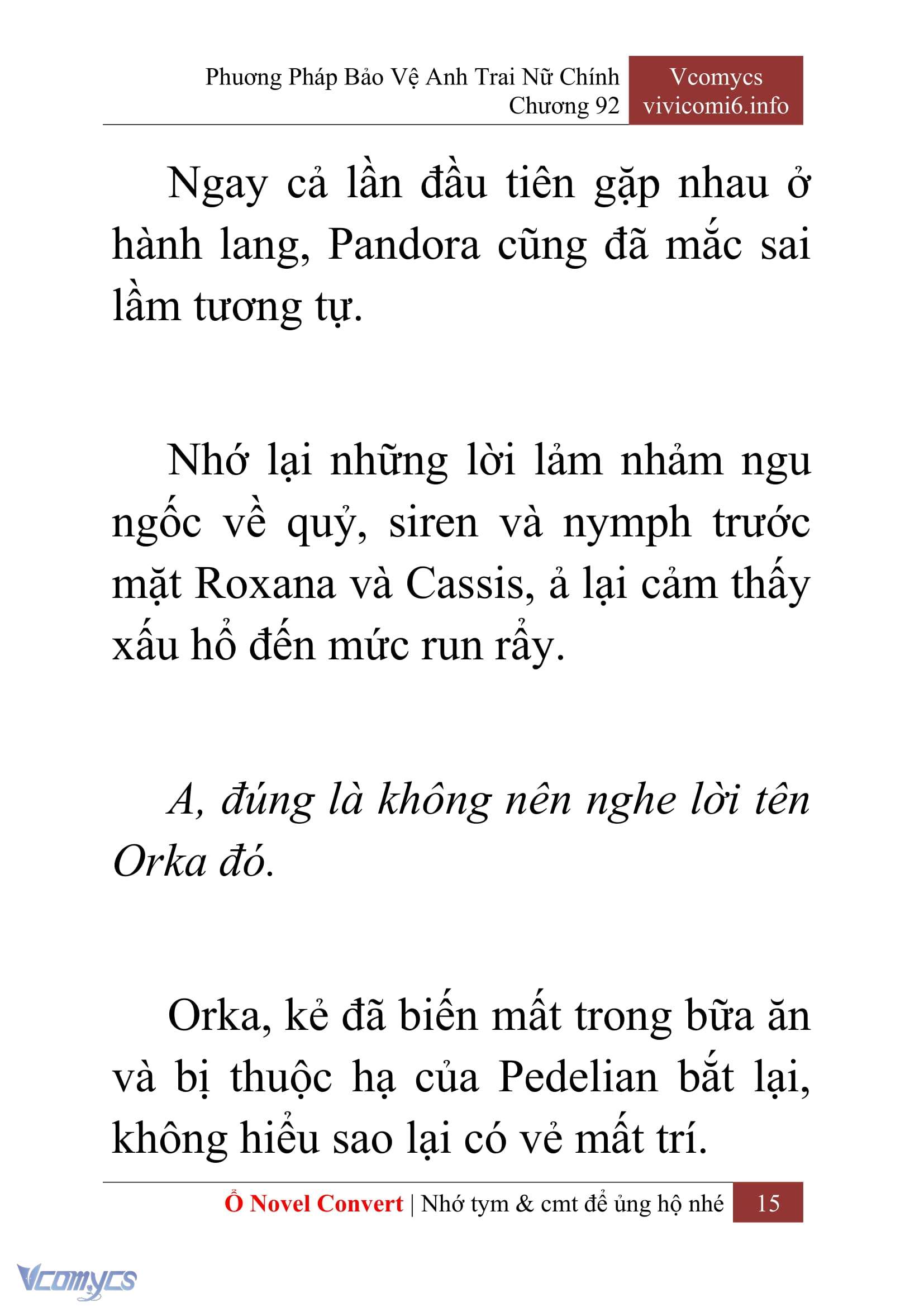 [Novel] Phương Pháp Bảo Vệ Anh Trai Nữ Chính Chap 92 - Trang 2