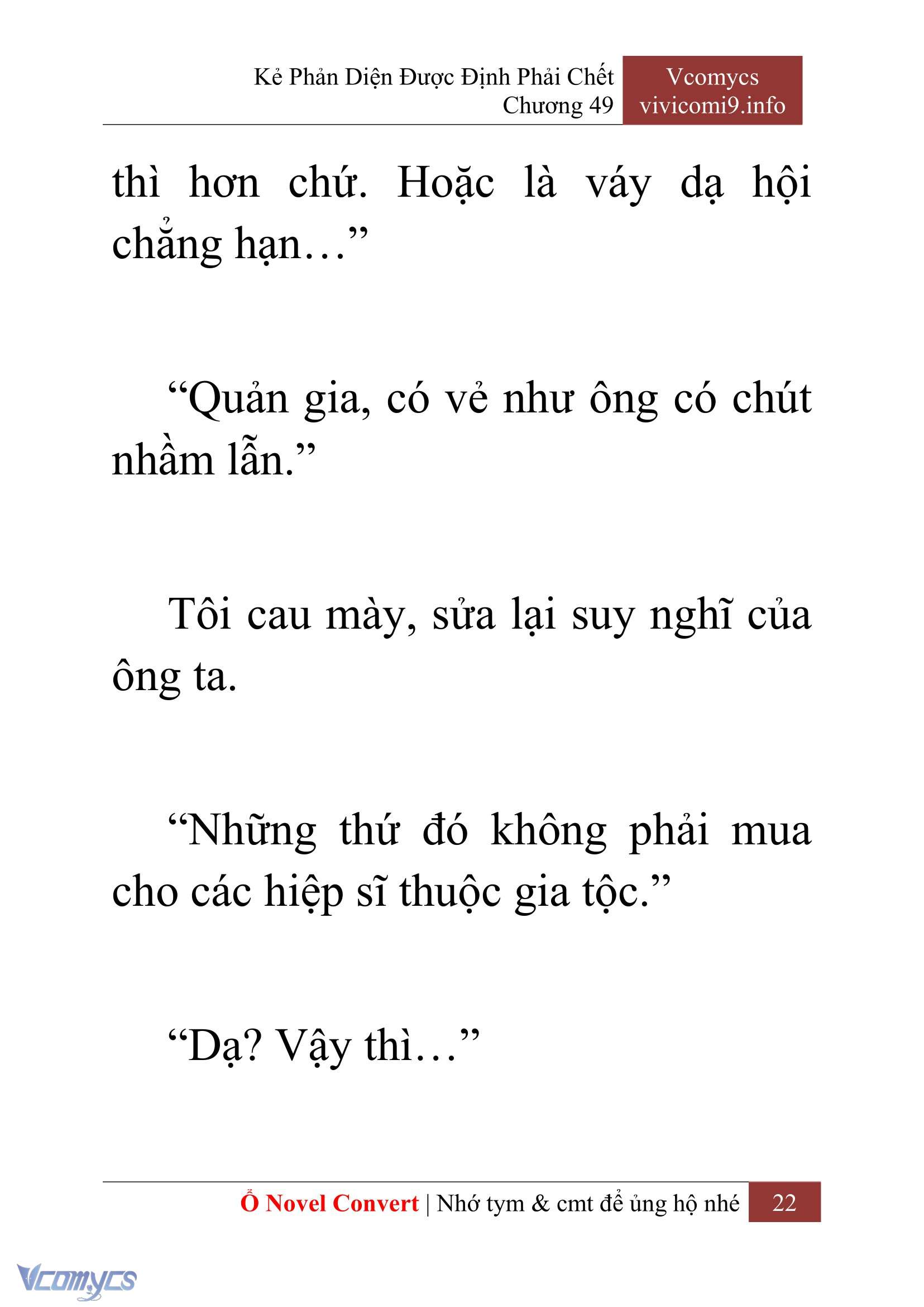 [Novel] Kẻ Phản Diện Được Định Phải Chết Chap 49 - Trang 2