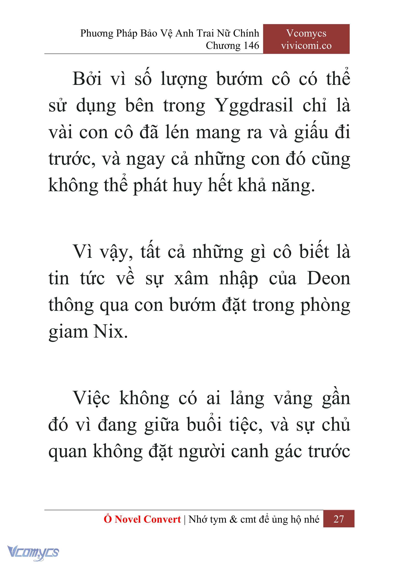 [Novel] Phương Pháp Bảo Vệ Anh Trai Nữ Chính Chap 146 - Trang 2