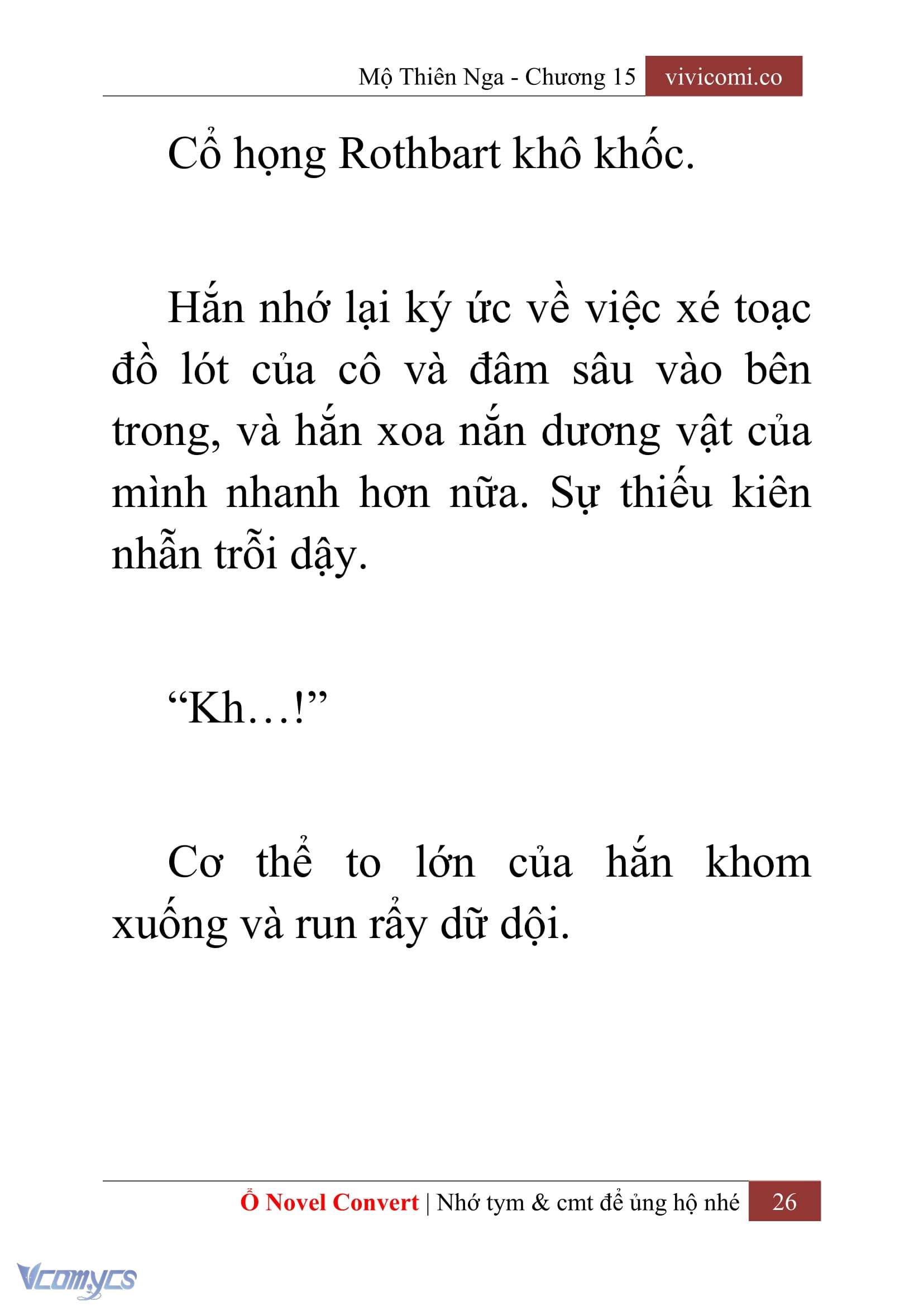 [Novel] Mộ Thiên Nga Chap 15 - Trang 2