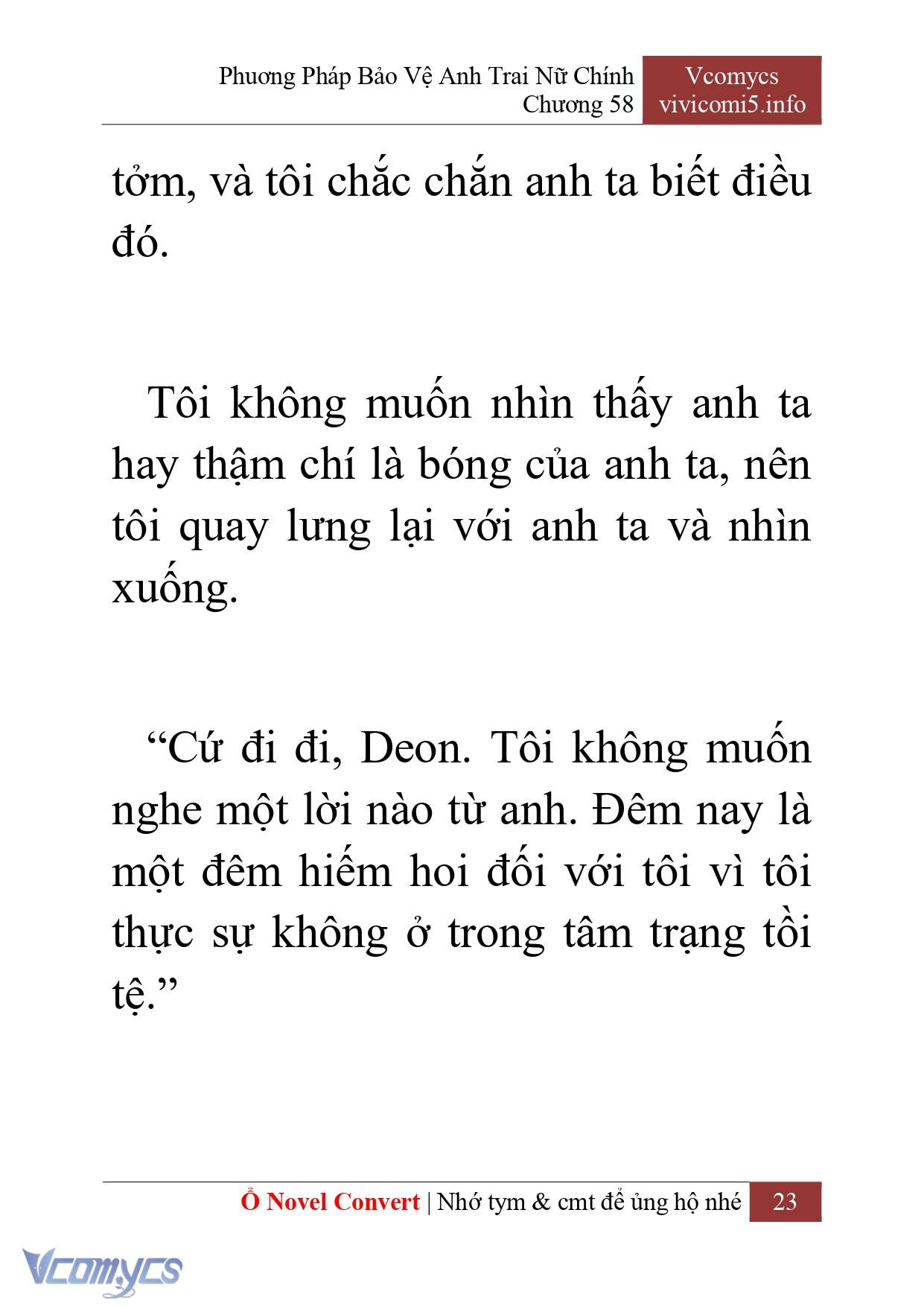 [Novel] Phương Pháp Bảo Vệ Anh Trai Nữ Chính Chap 58 - Trang 2
