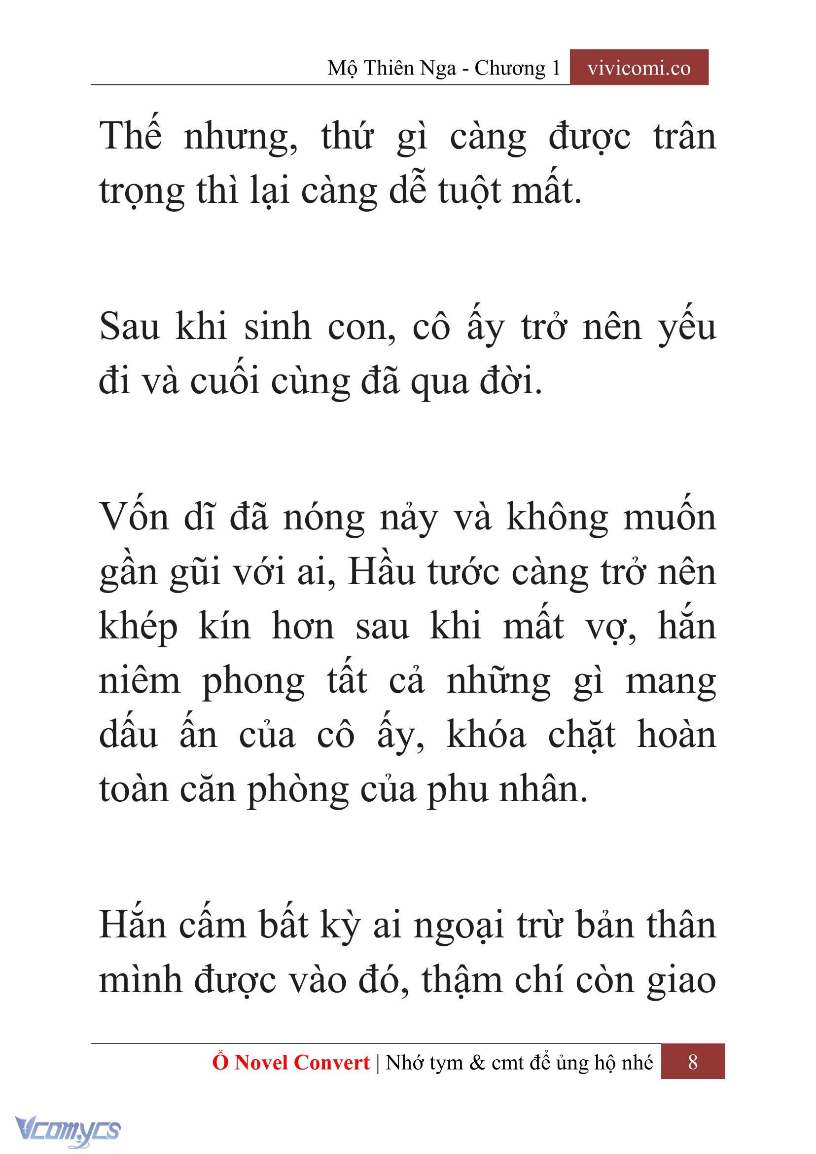 [Novel] Mộ Thiên Nga Chap 1 - Trang 2