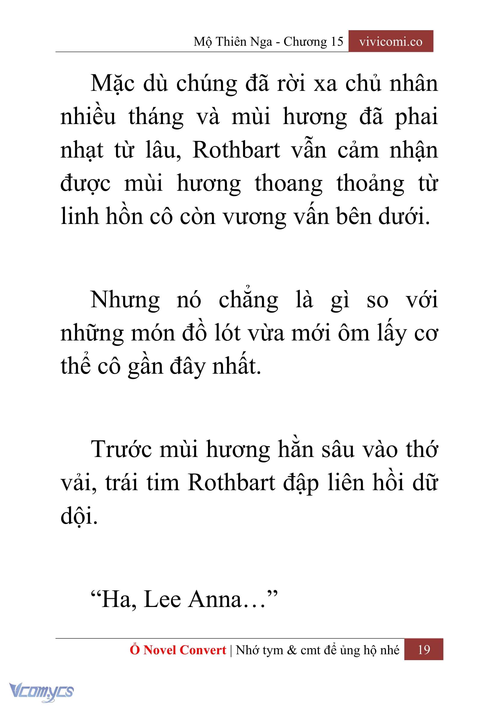 [Novel] Mộ Thiên Nga Chap 15 - Trang 2