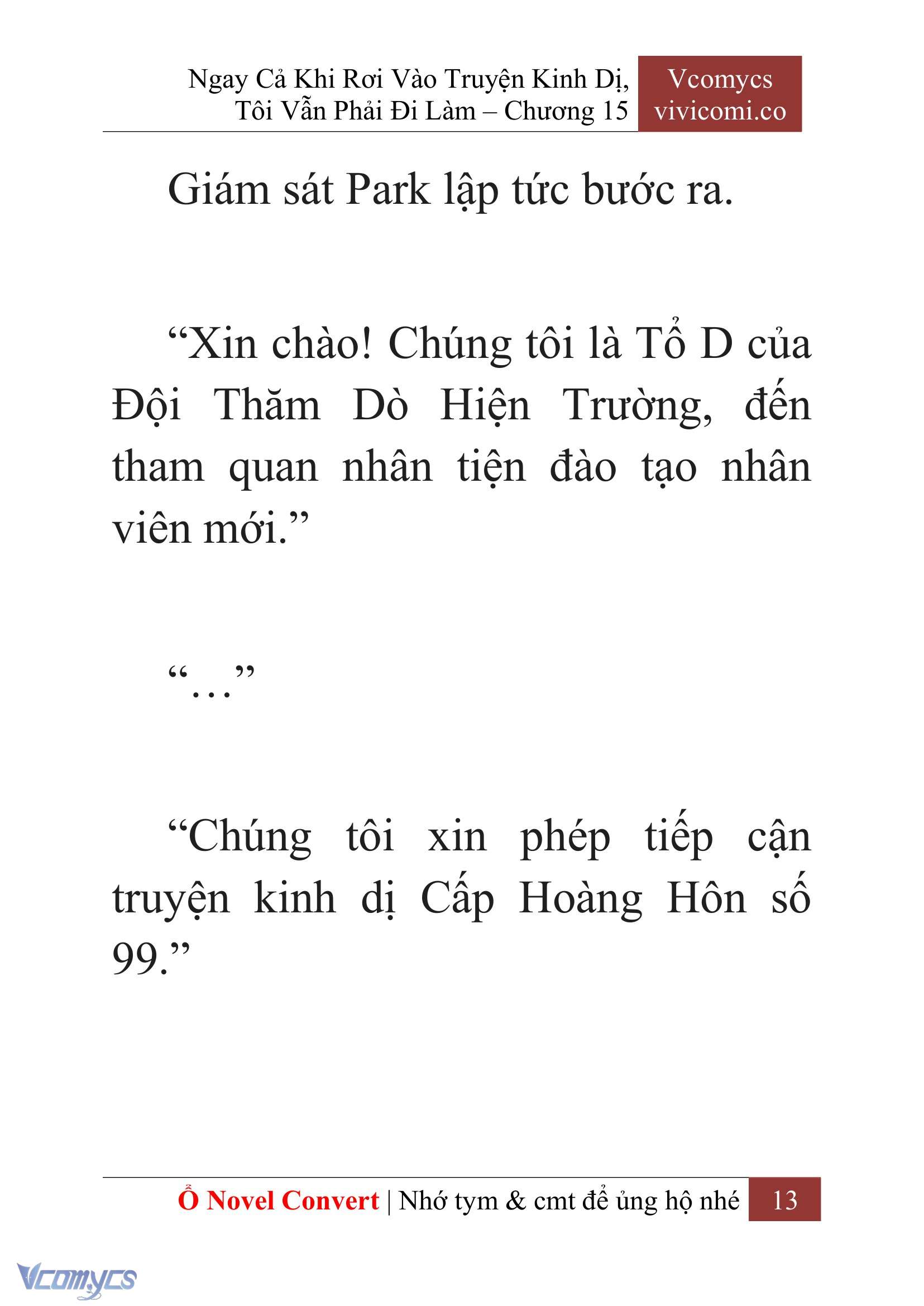 [Novel] Ngay Cả Khi Rơi Vào Truyện Kinh Dị, Tôi Vẫn Phải Đi Làm Chap 15 - Trang 2