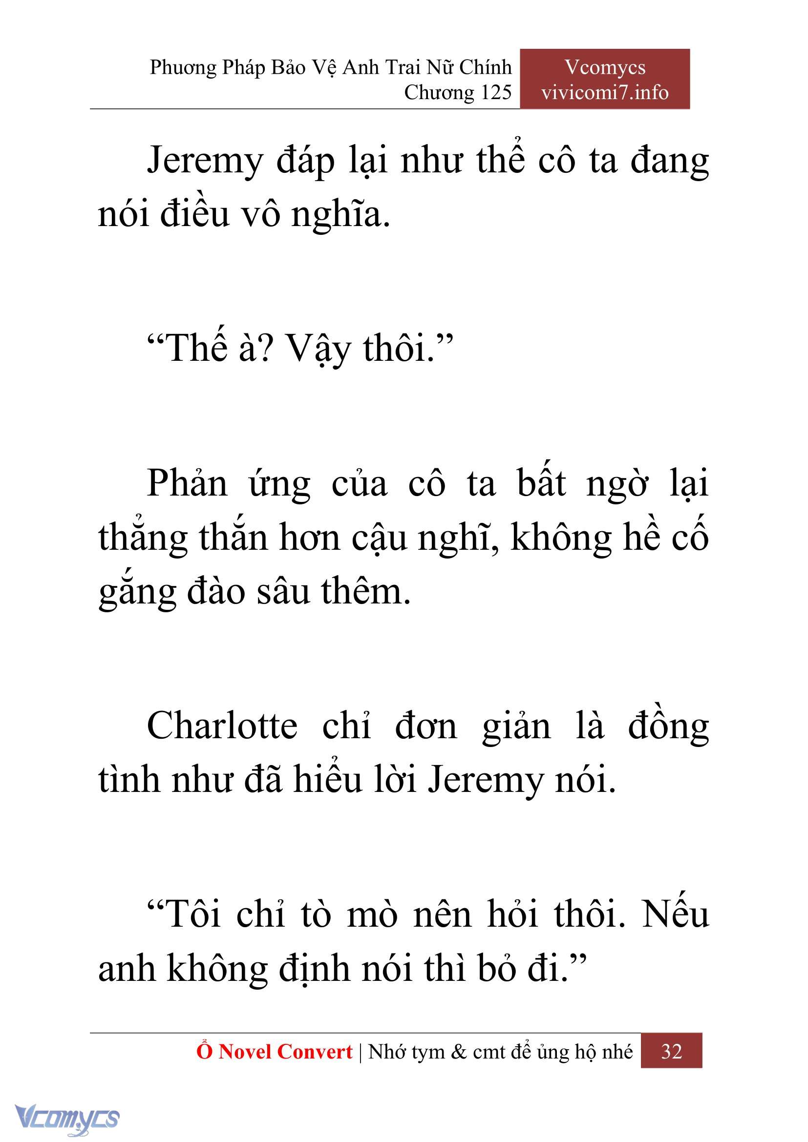 [Novel] Phương Pháp Bảo Vệ Anh Trai Nữ Chính Chap 125 - Trang 2