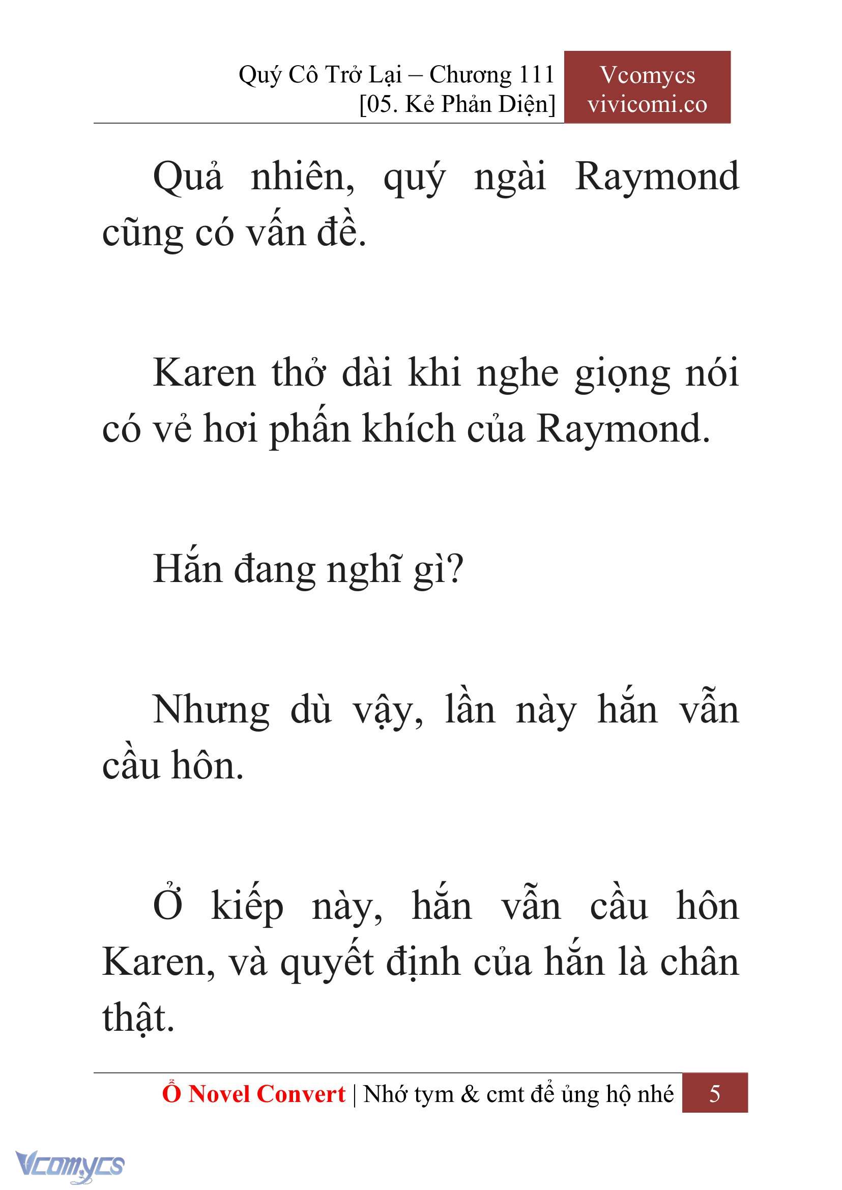 [Novel] Quý Cô Trở Lại Chap 111 - Trang 2