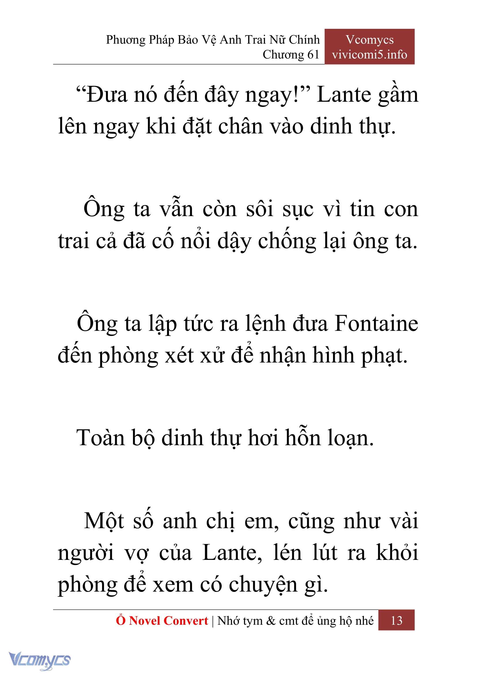 [Novel] Phương Pháp Bảo Vệ Anh Trai Nữ Chính Chap 61 - Trang 2