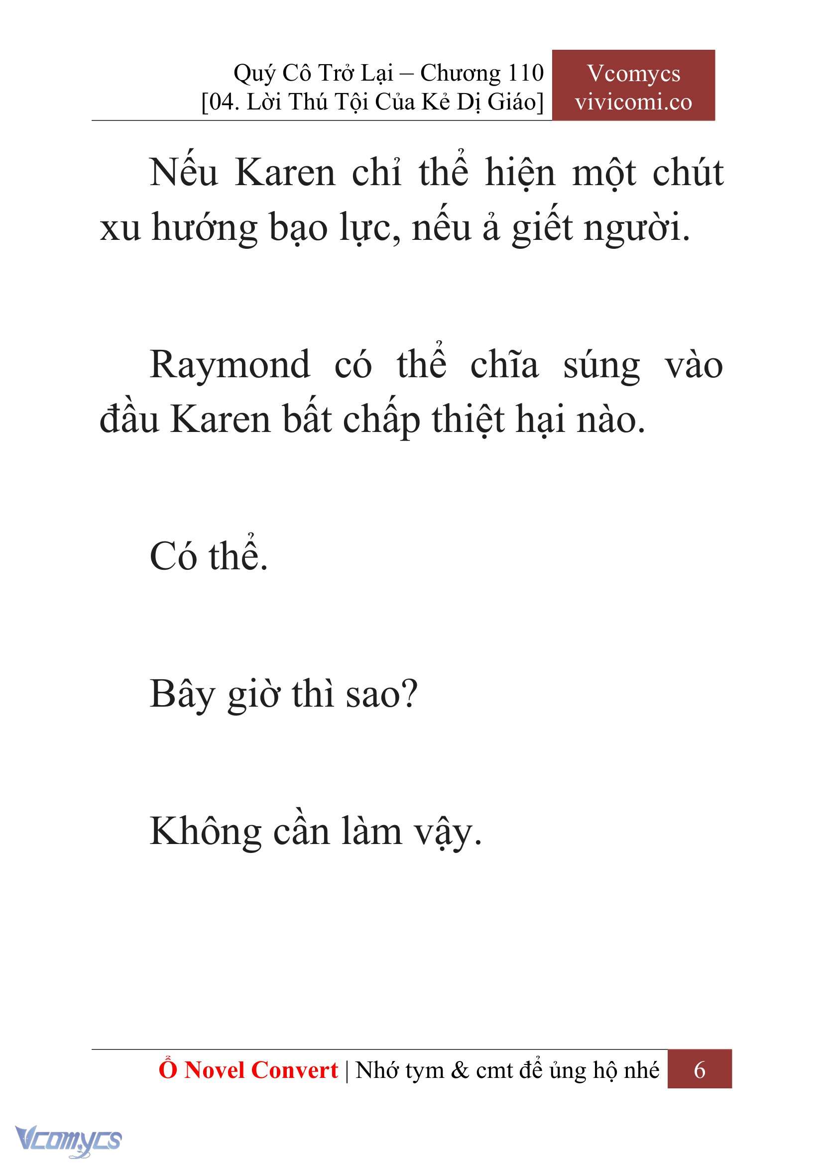 [Novel] Quý Cô Trở Lại Chap 110 - Trang 2