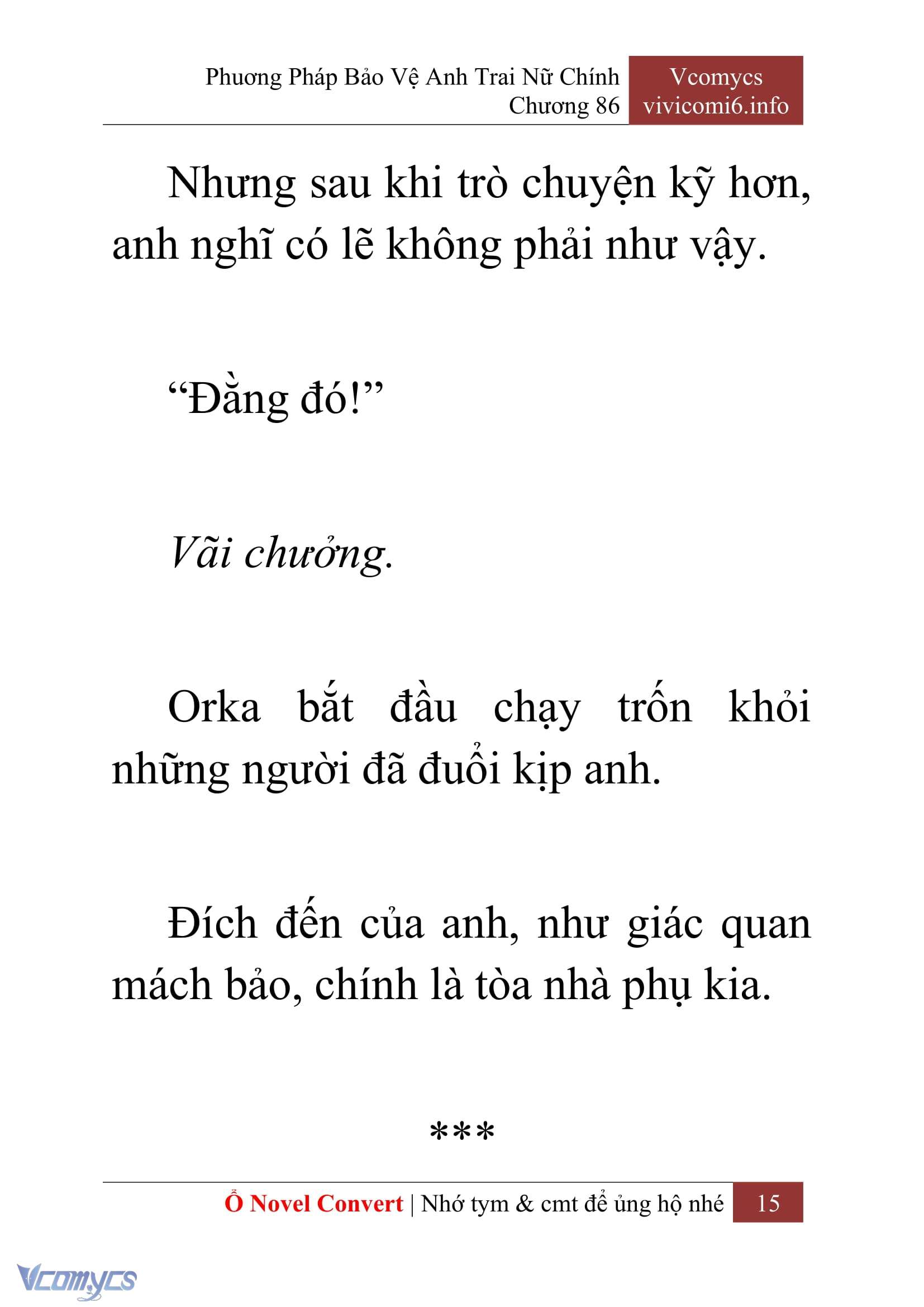 [Novel] Phương Pháp Bảo Vệ Anh Trai Nữ Chính Chap 86 - Trang 2