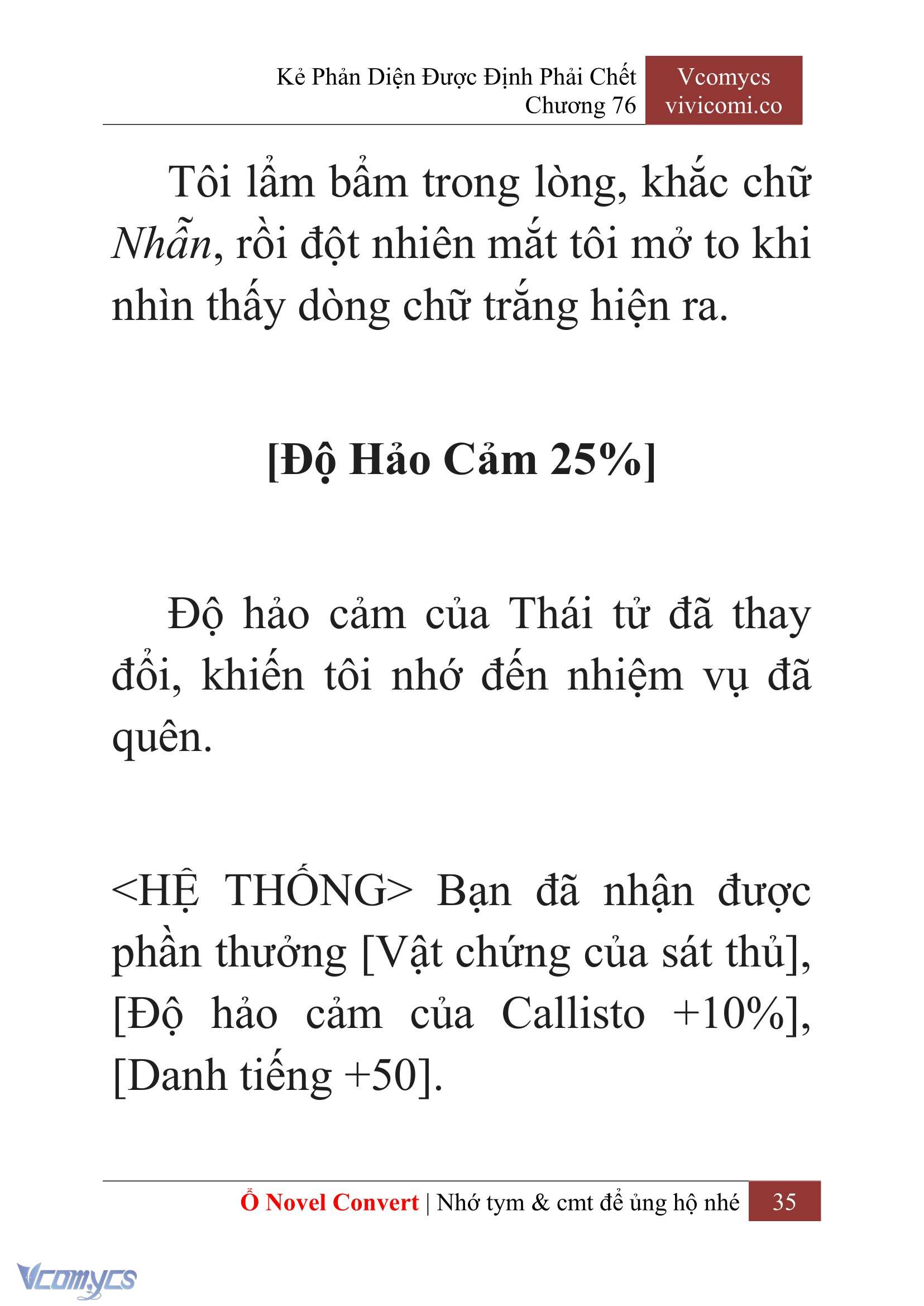 [Novel] Kẻ Phản Diện Được Định Phải Chết Chap 76 - Next Chap 77