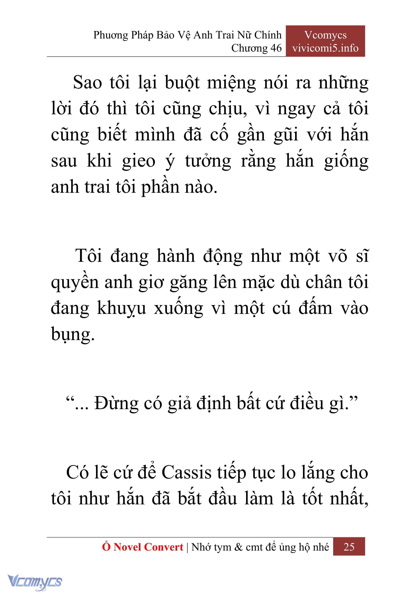 [Novel] Phương Pháp Bảo Vệ Anh Trai Nữ Chính Chap 46 - Trang 2