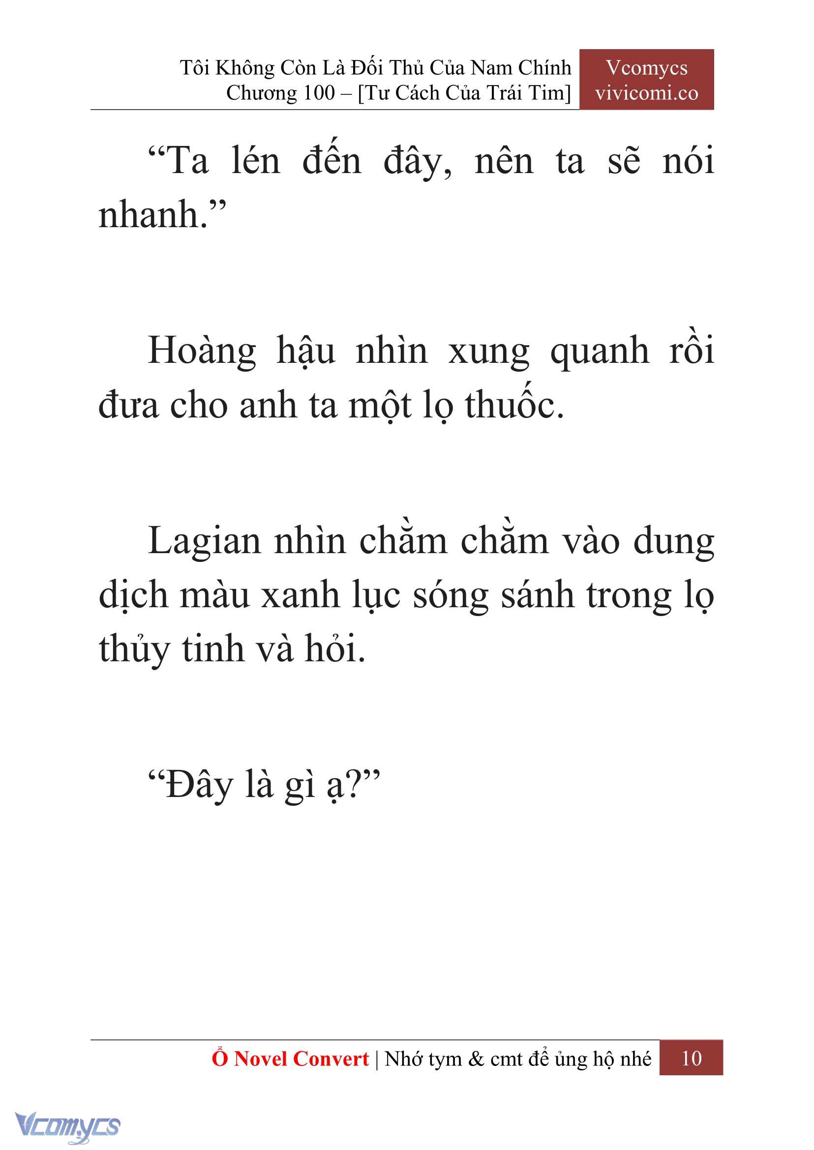 [Novel] Tôi Không Còn Là Đối Thủ Của Nam Chính Chap 100 - Trang 2
