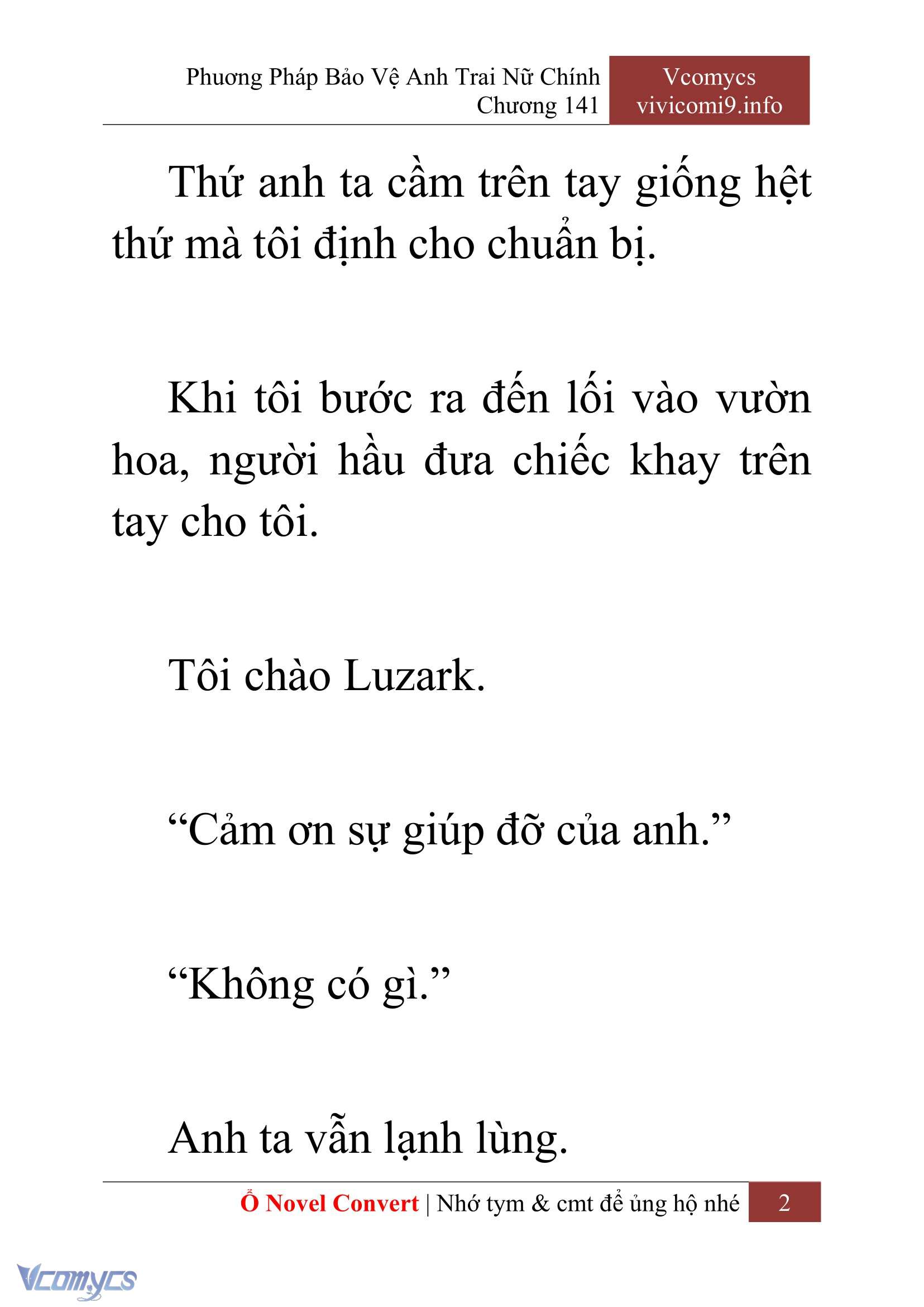 [Novel] Phương Pháp Bảo Vệ Anh Trai Nữ Chính Chap 141 - Trang 2