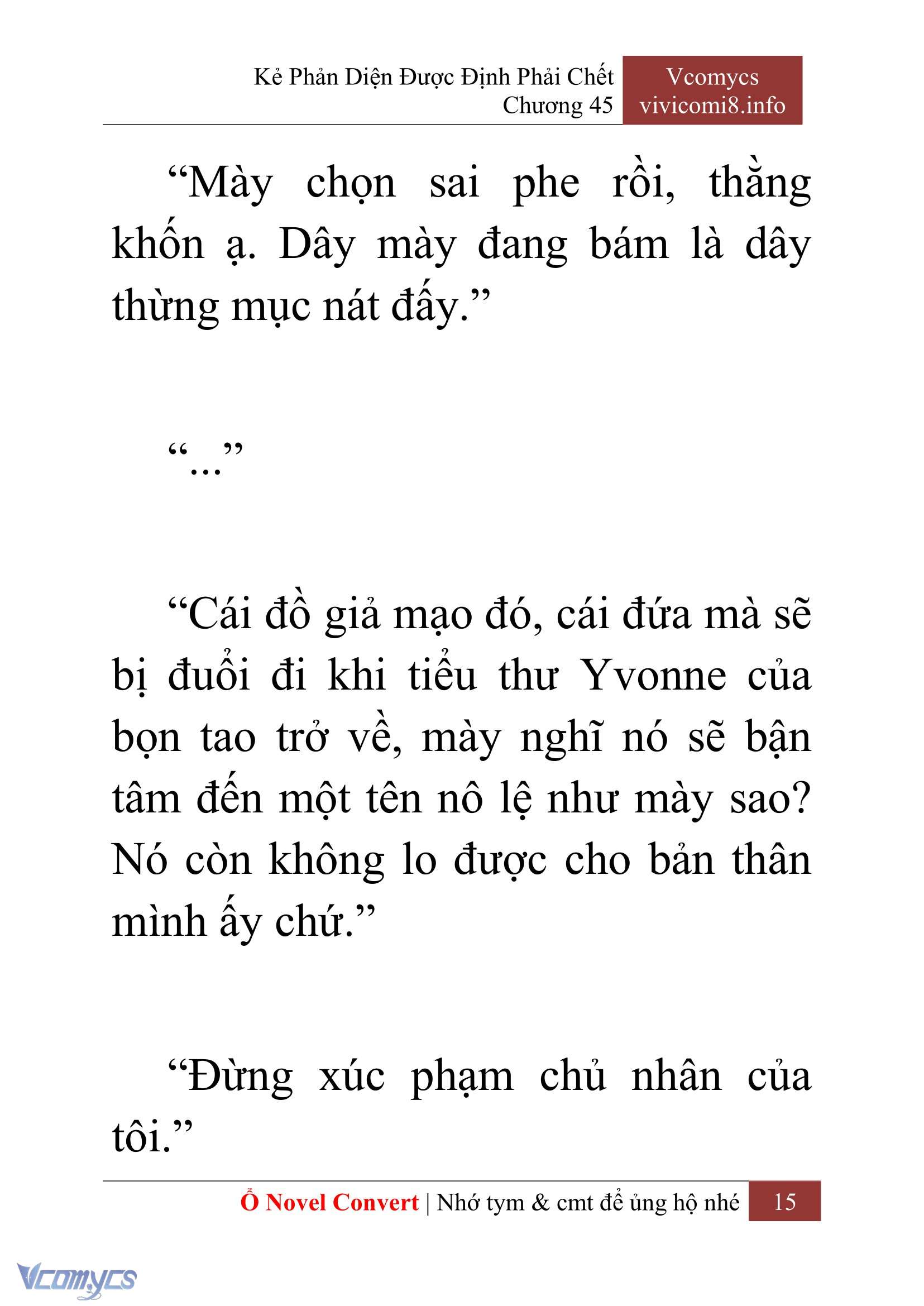 [Novel] Kẻ Phản Diện Được Định Phải Chết Chap 45 - Trang 2
