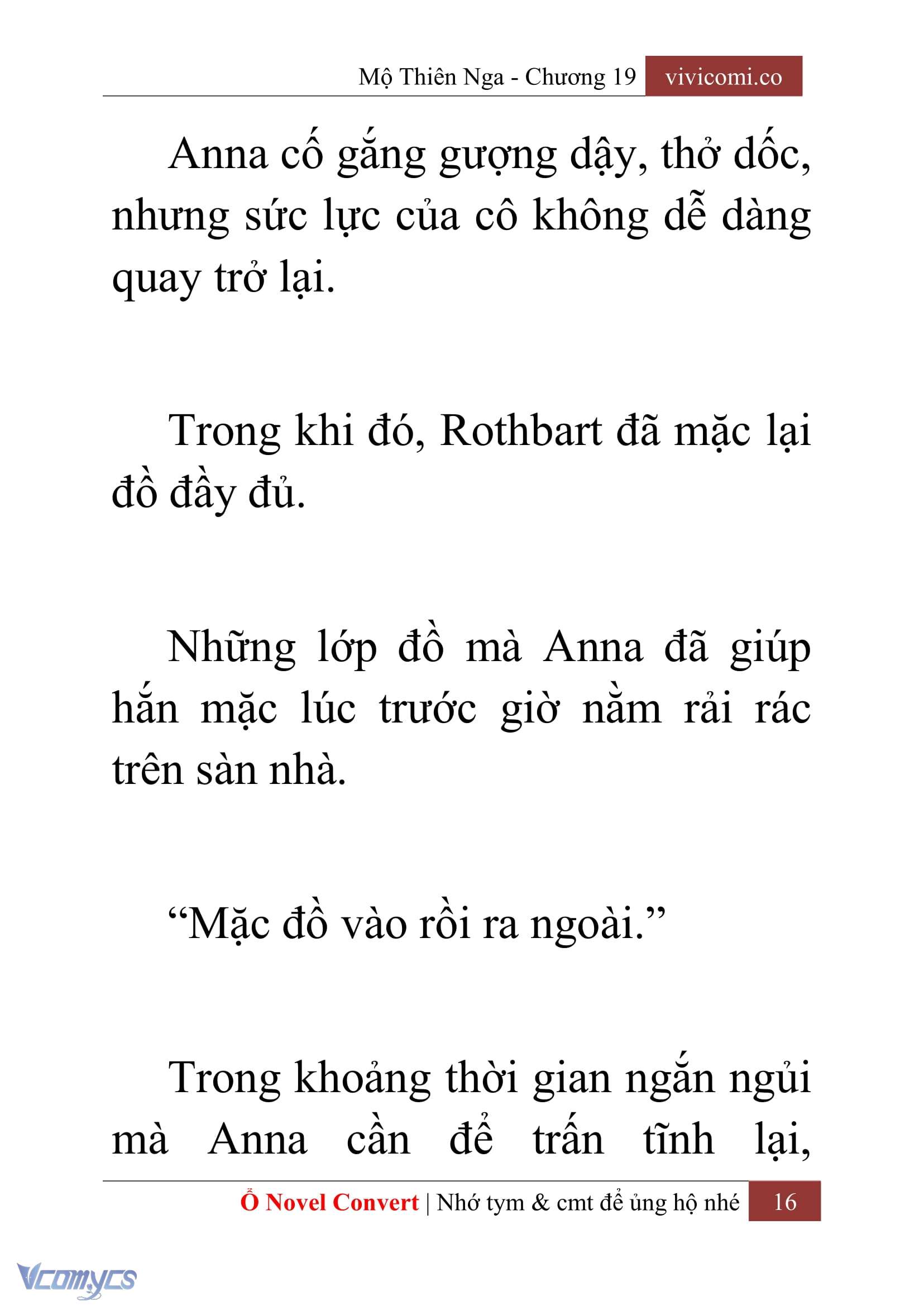 [Novel] Mộ Thiên Nga Chap 19 - Trang 2
