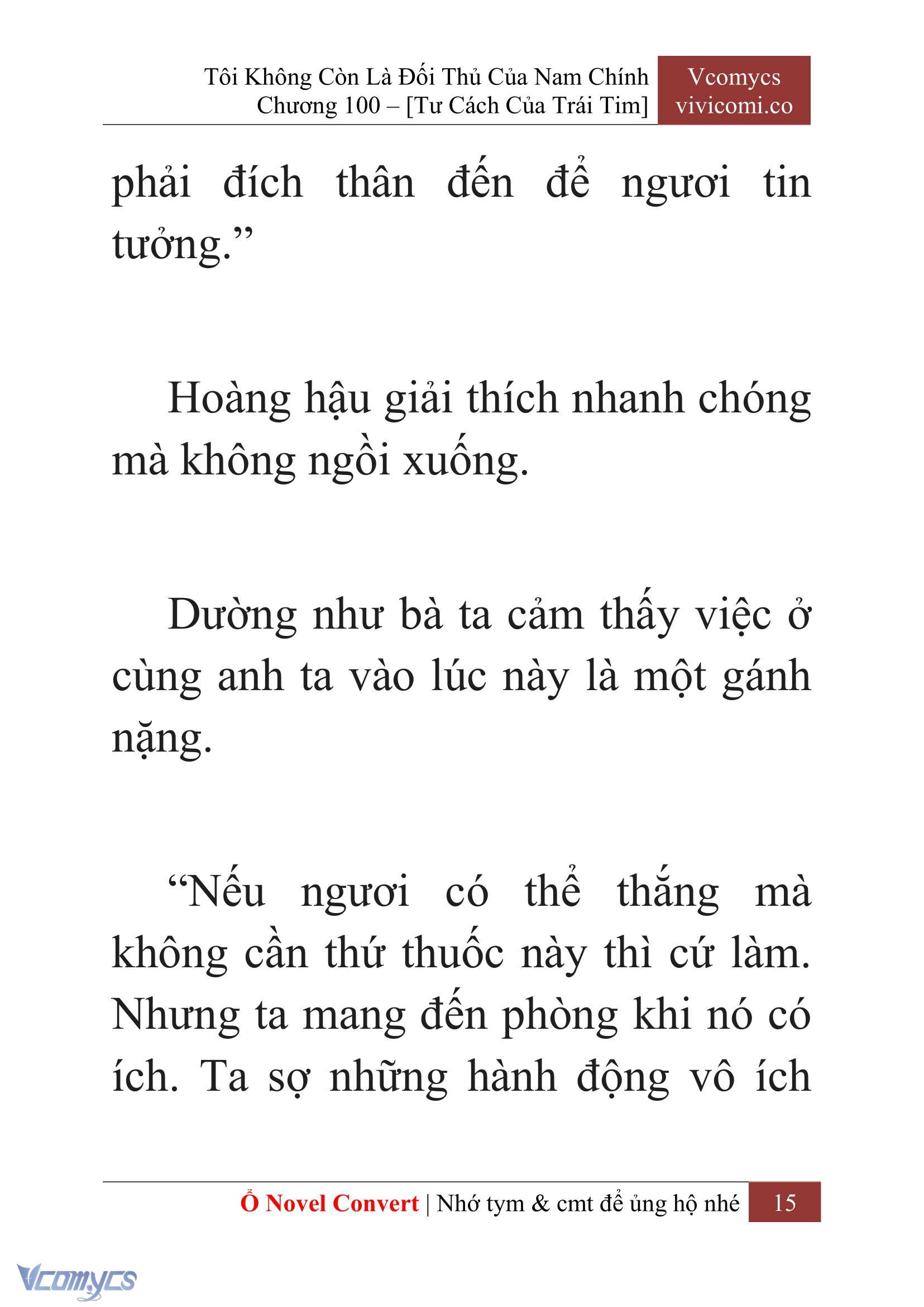 [Novel] Tôi Không Còn Là Đối Thủ Của Nam Chính Chap 100 - Trang 2