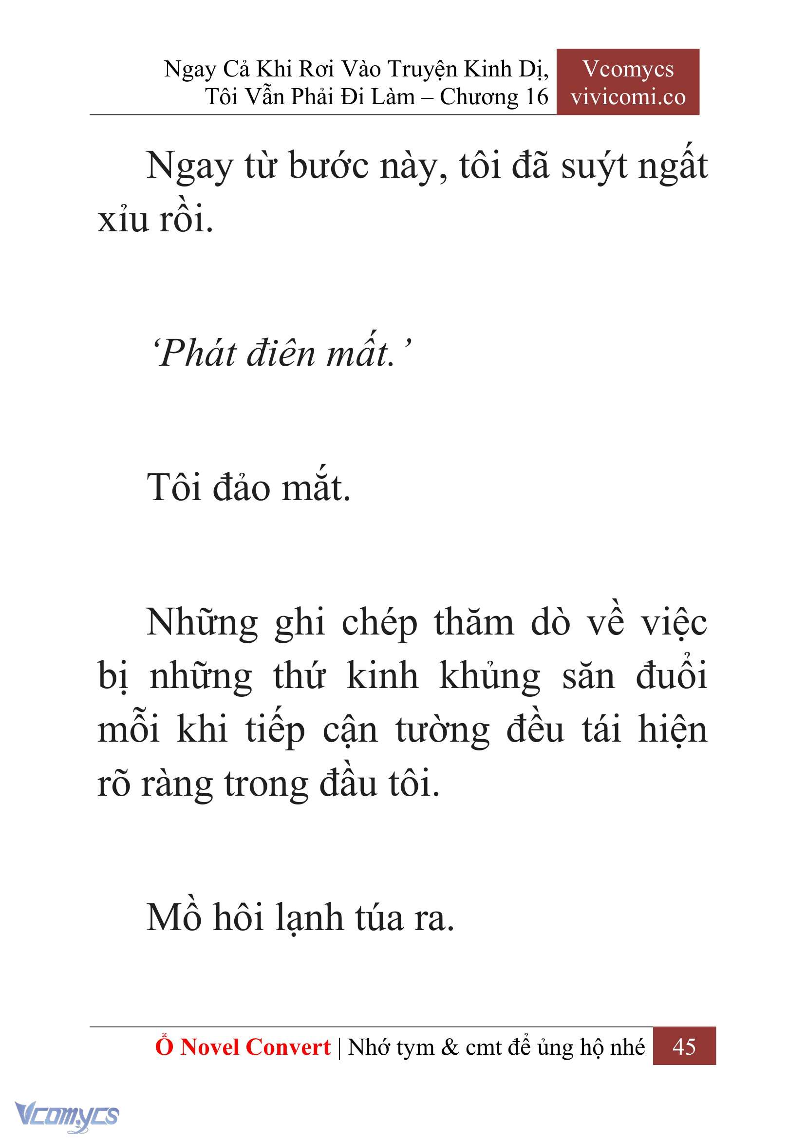 [Novel] Ngay Cả Khi Rơi Vào Truyện Kinh Dị, Tôi Vẫn Phải Đi Làm Chap 16 - Trang 2