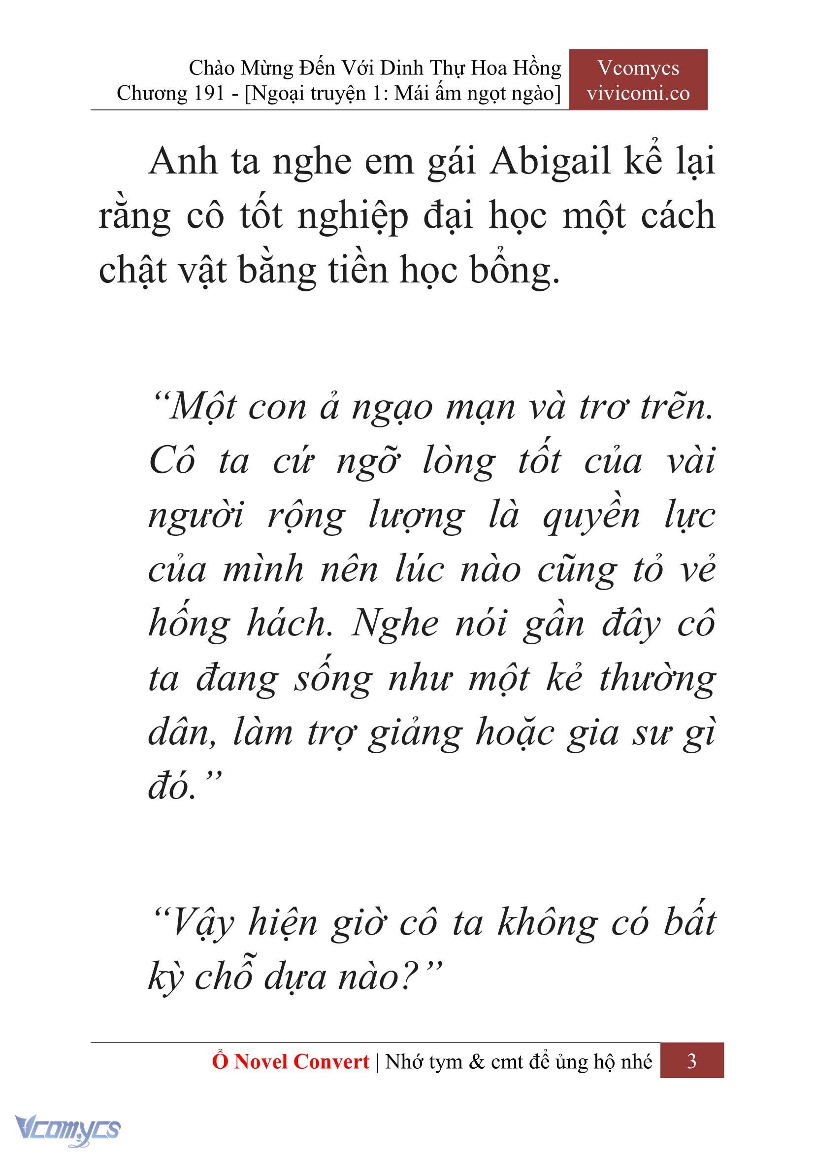 [Novel] Chào Mừng Đến Với Dinh Thự Hoa Hồng Chap 191 - Trang 2