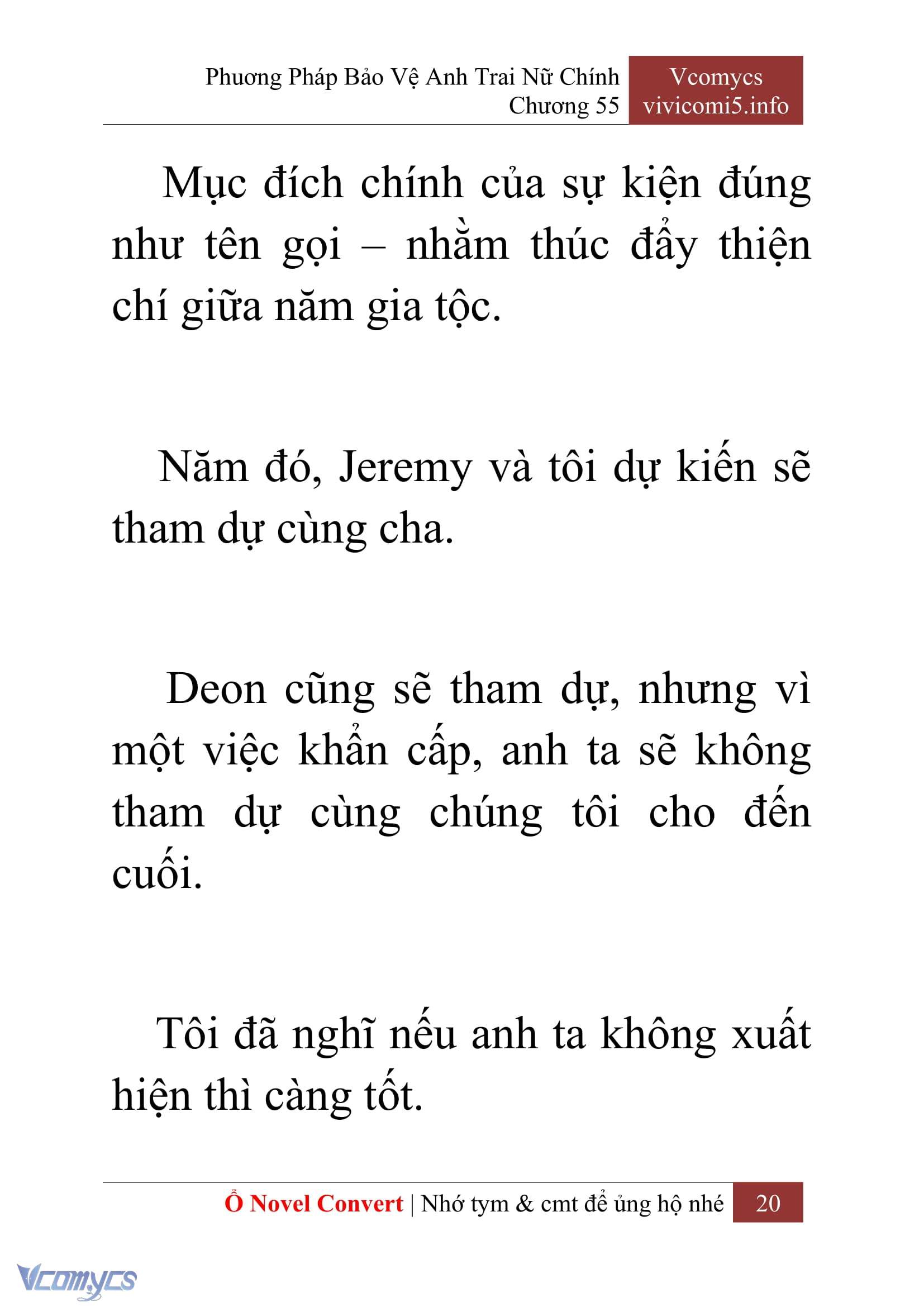 [Novel] Phương Pháp Bảo Vệ Anh Trai Nữ Chính Chap 55 - Trang 2