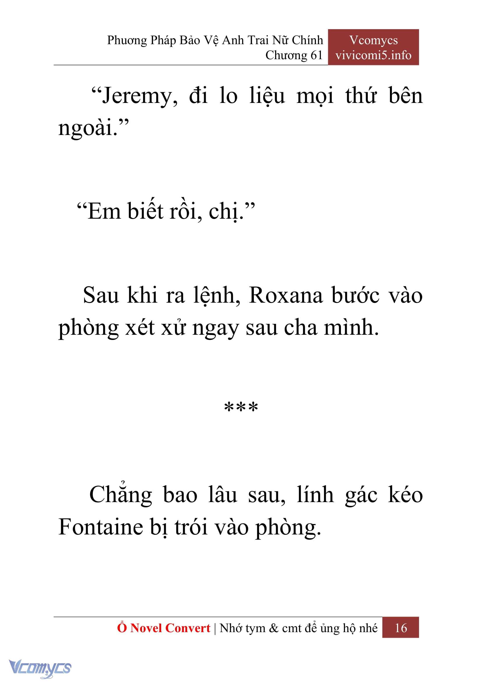 [Novel] Phương Pháp Bảo Vệ Anh Trai Nữ Chính Chap 61 - Trang 2