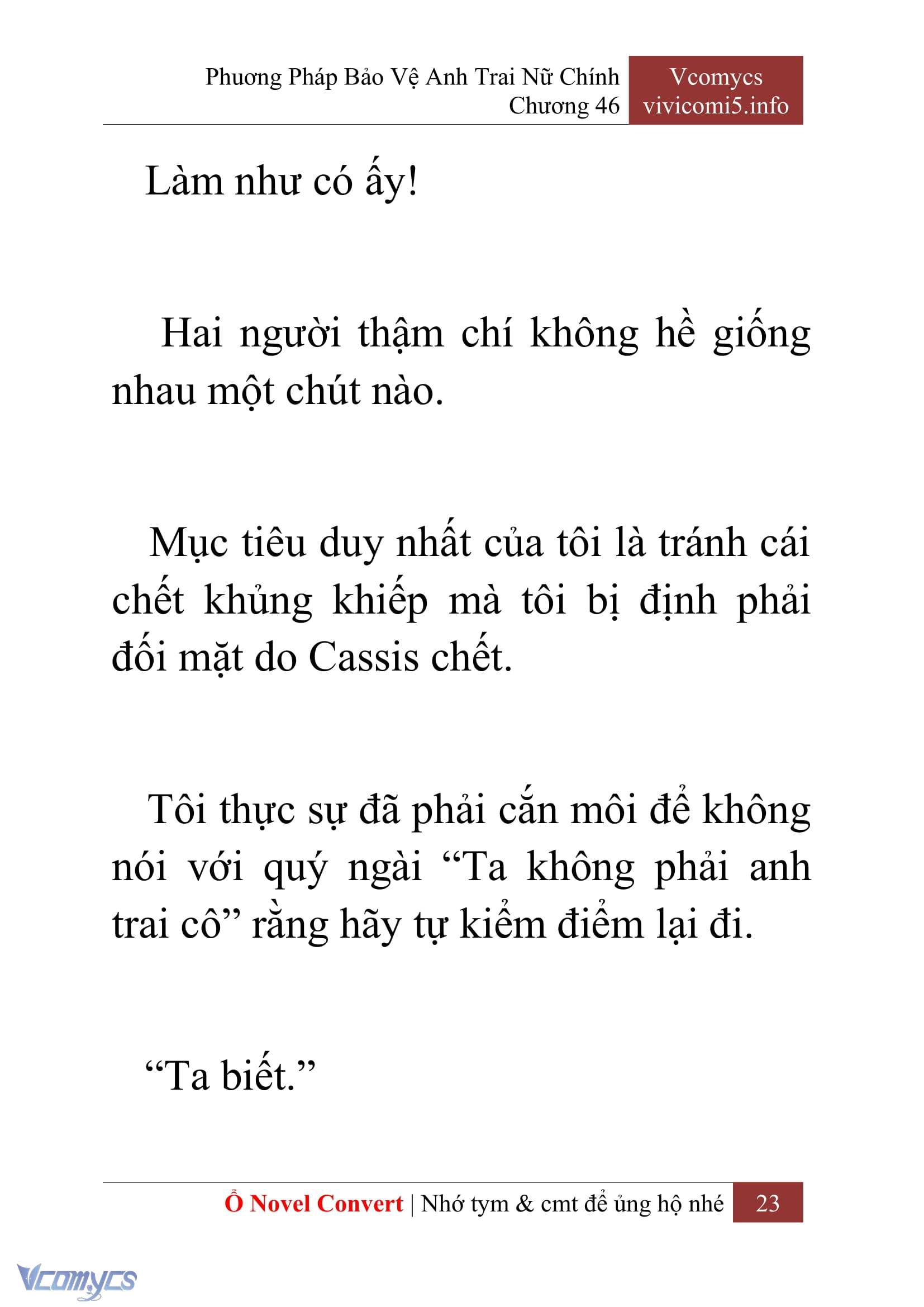[Novel] Phương Pháp Bảo Vệ Anh Trai Nữ Chính Chap 46 - Trang 2