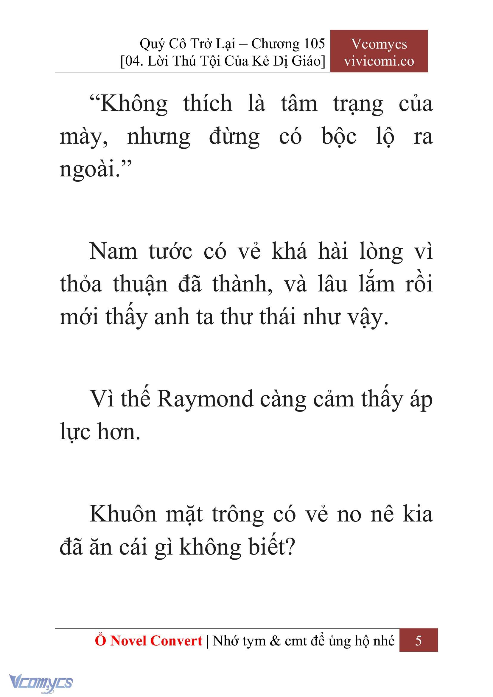 [Novel] Quý Cô Trở Lại Chap 105 - Trang 2