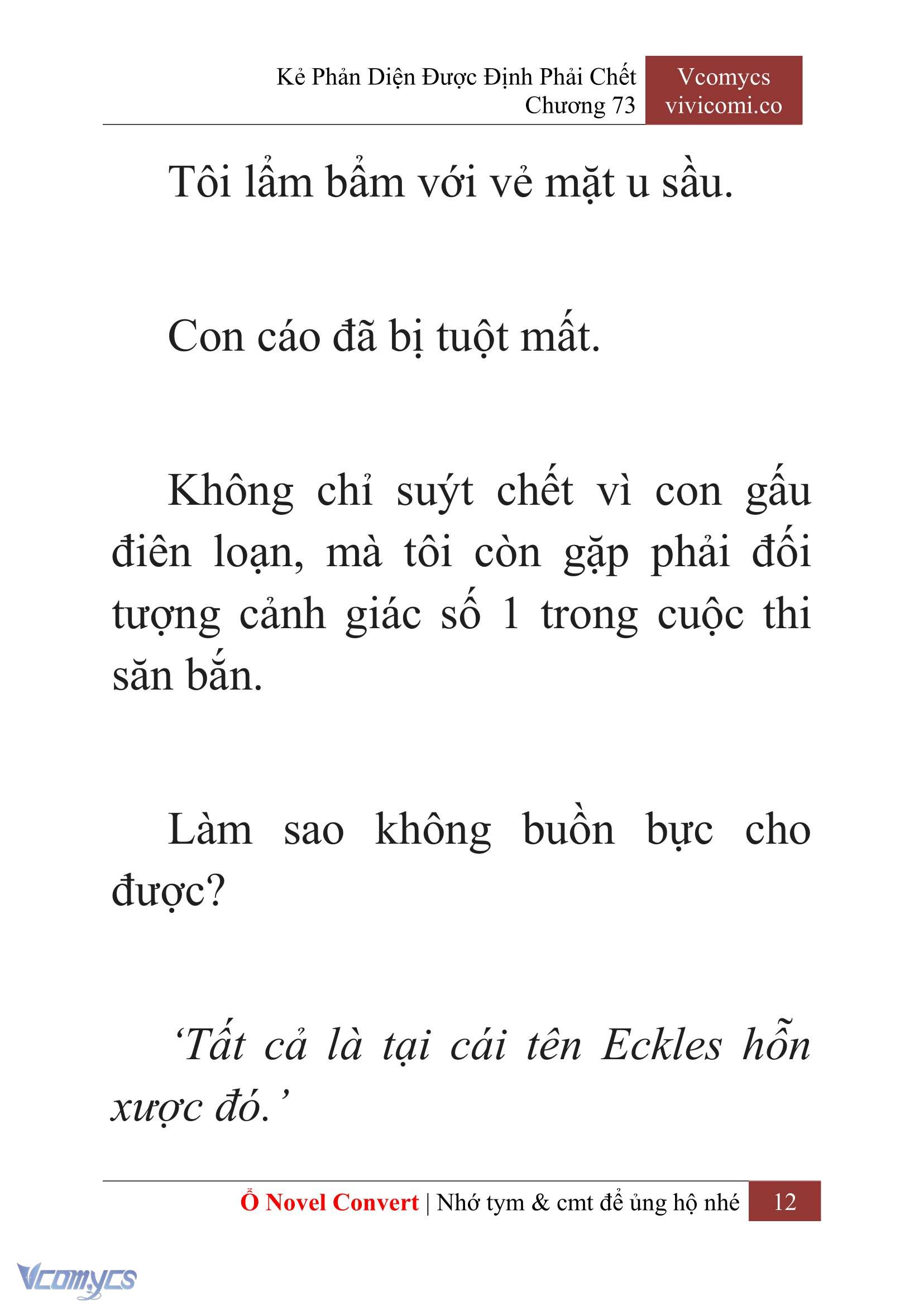 [Novel] Kẻ Phản Diện Được Định Phải Chết Chap 73 - Next Chap 74