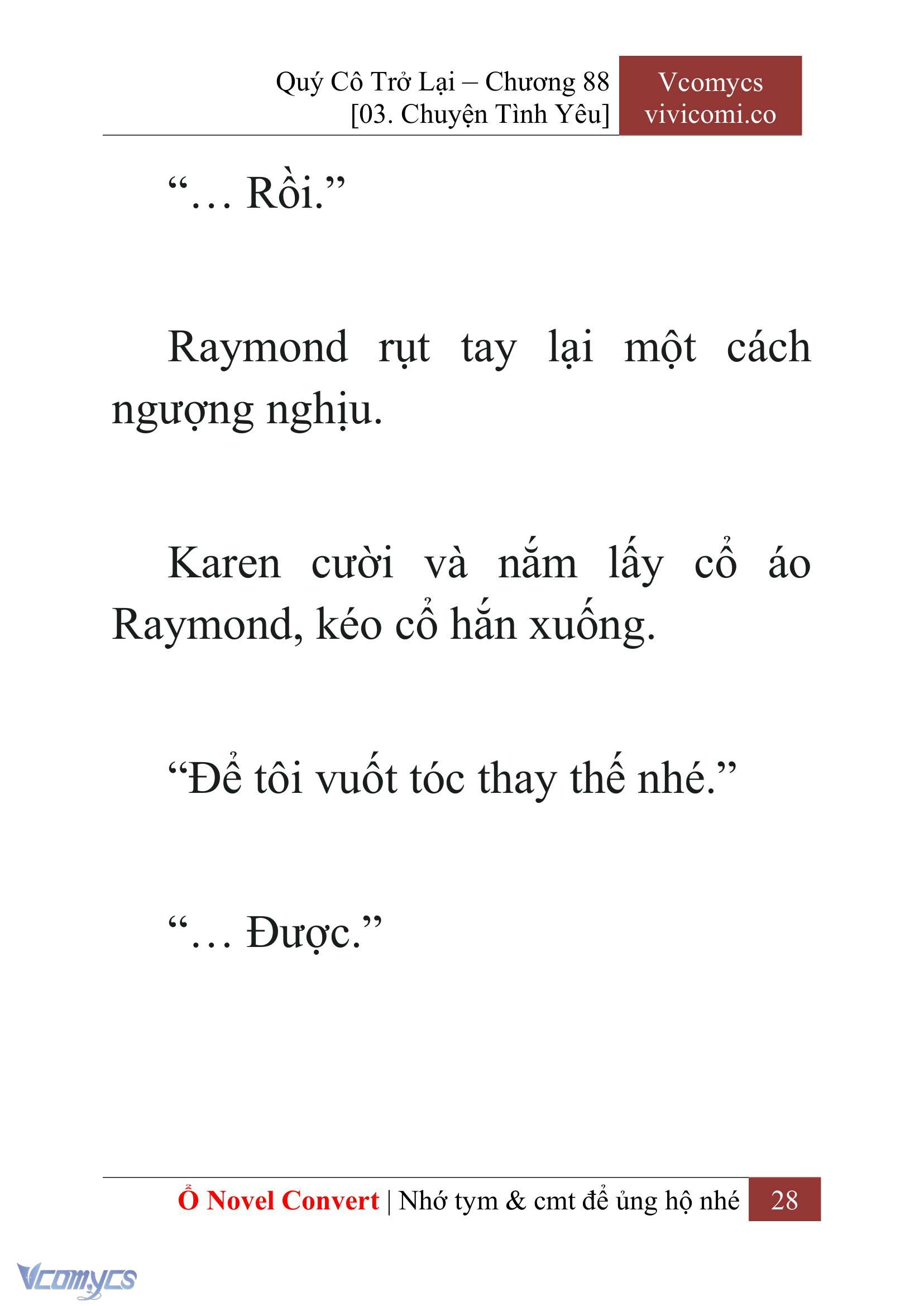 [Novel] Quý Cô Trở Lại Chap 88 - Next Chap 89