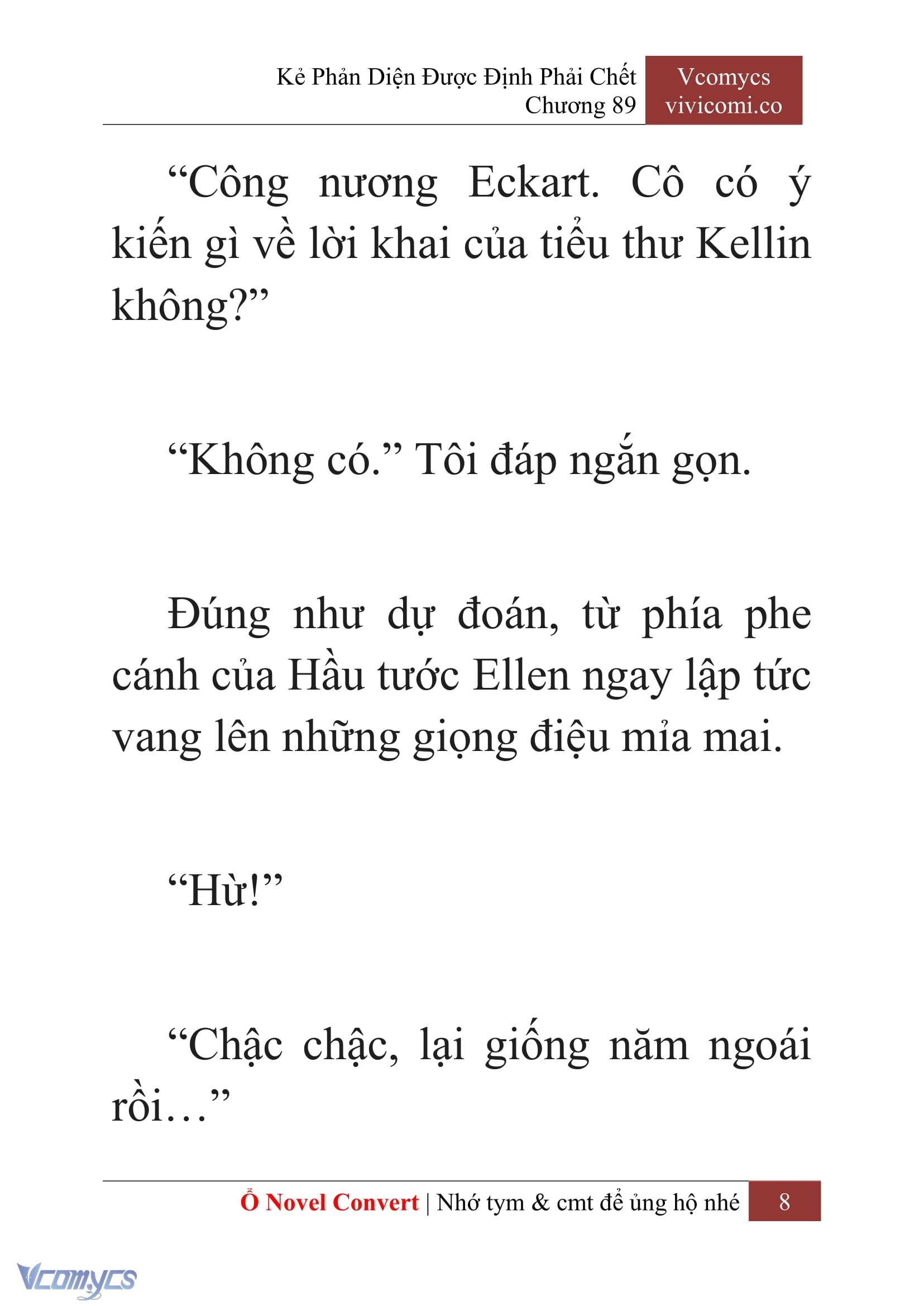 [Novel] Kẻ Phản Diện Được Định Phải Chết Chap 89 - Trang 2
