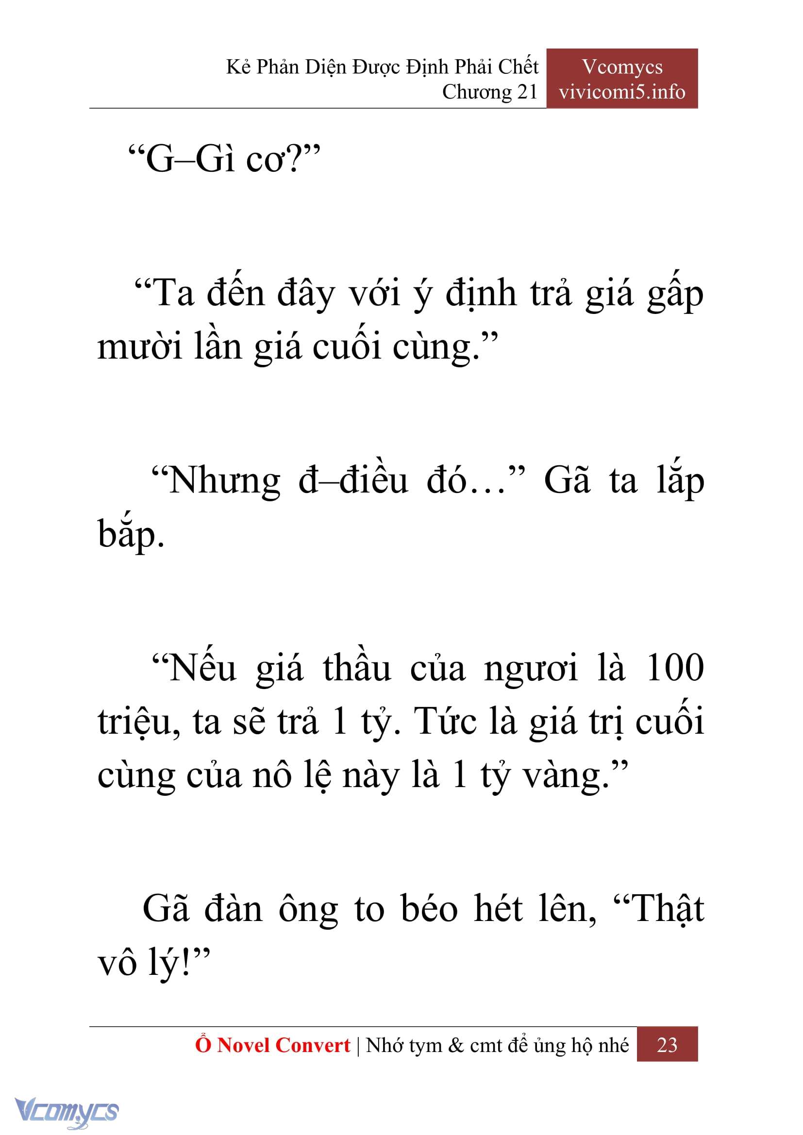 [Novel] Kẻ Phản Diện Được Định Phải Chết Chap 21 - Trang 2