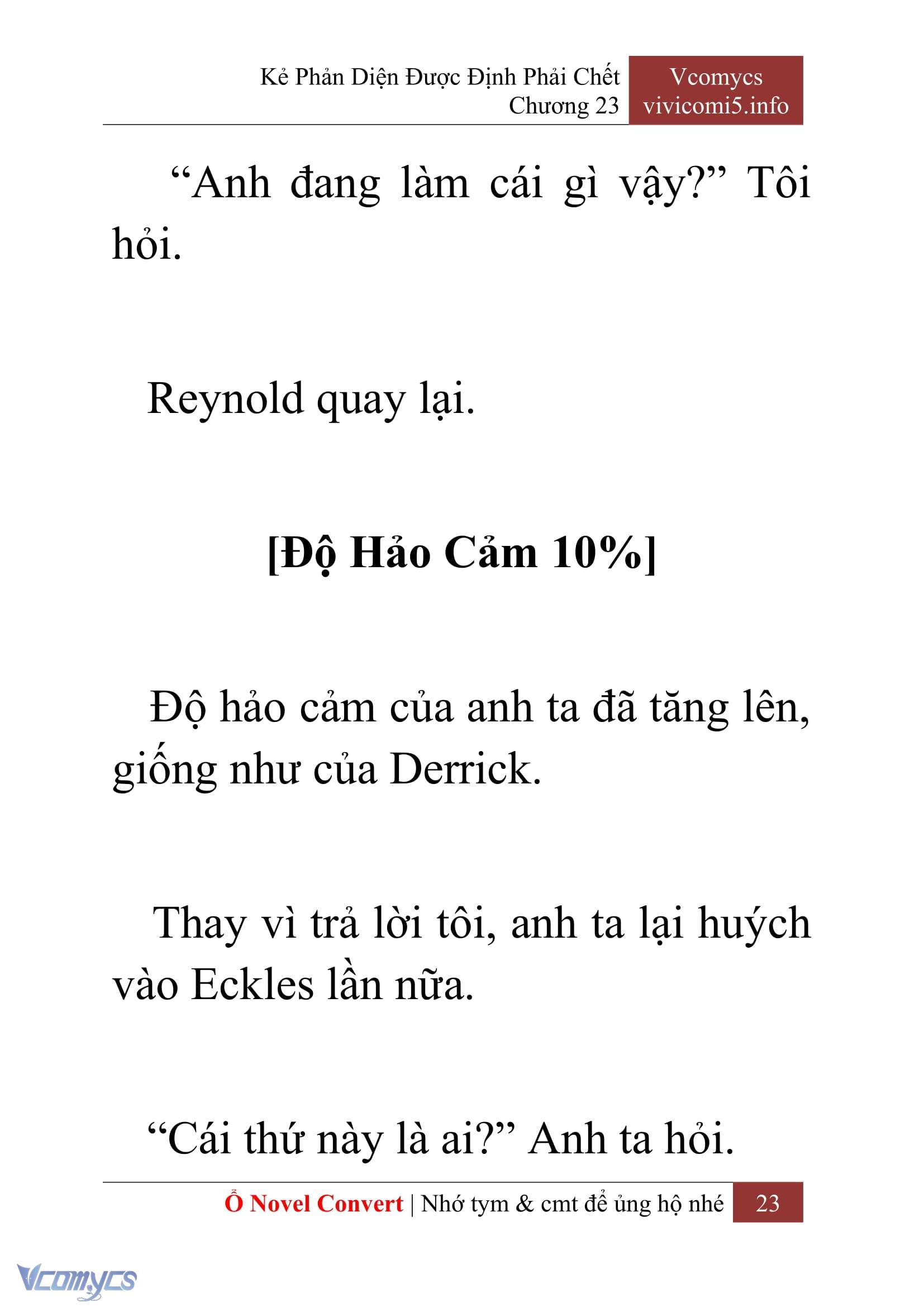 [Novel] Kẻ Phản Diện Được Định Phải Chết Chap 23 - Trang 2