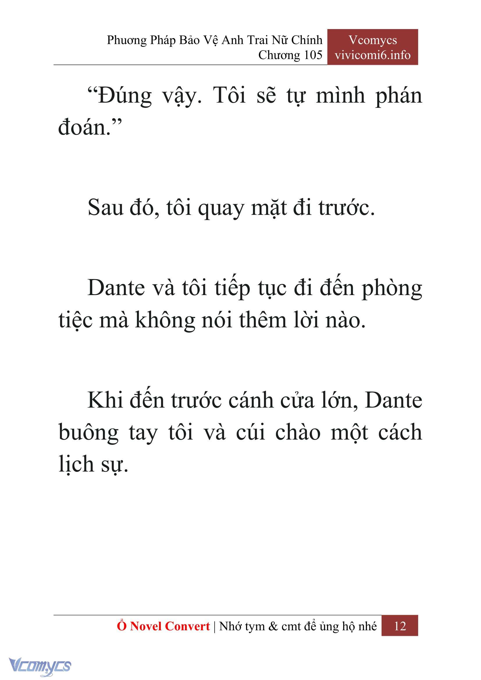 [Novel] Phương Pháp Bảo Vệ Anh Trai Nữ Chính Chap 105 - Trang 2