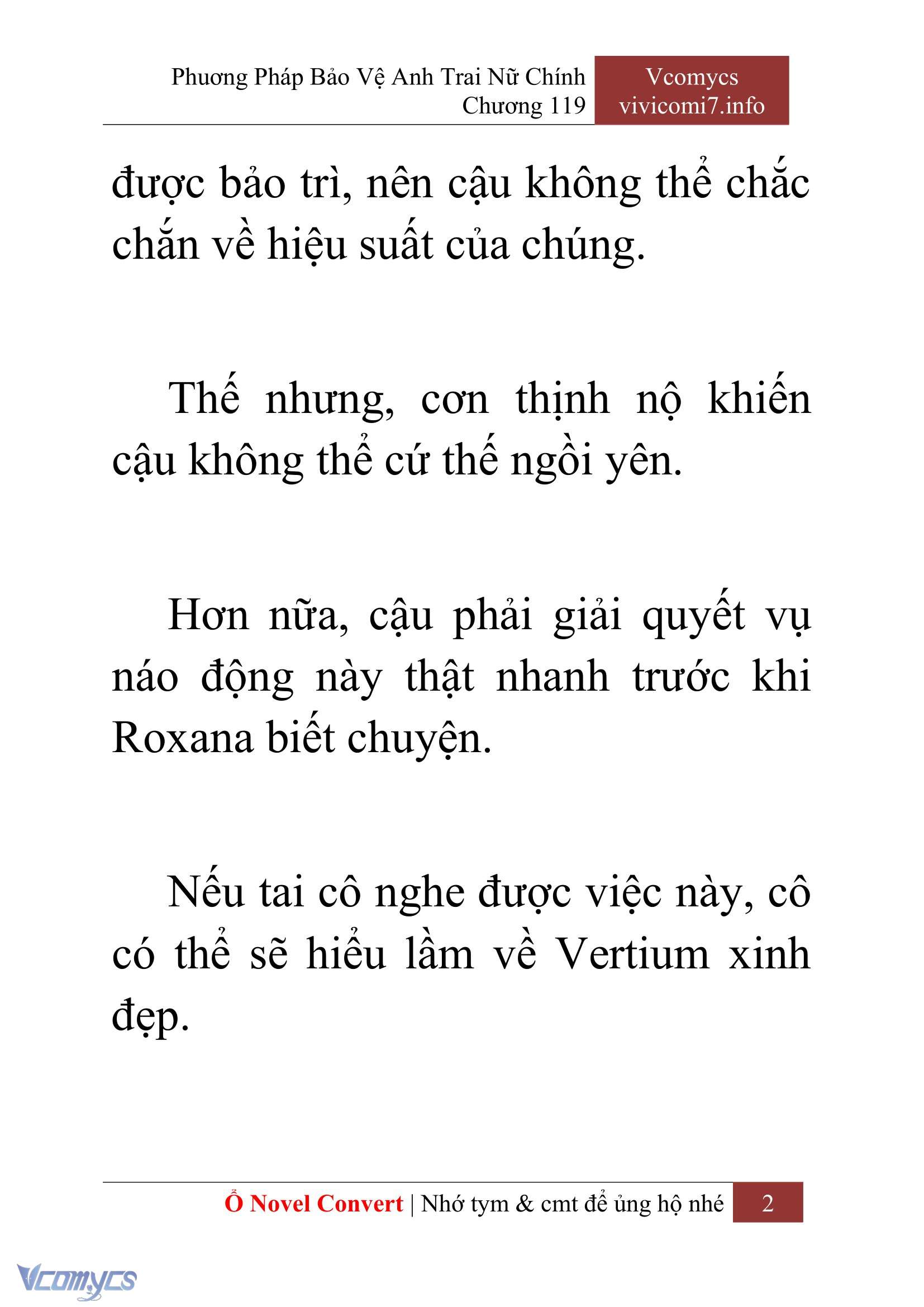 [Novel] Phương Pháp Bảo Vệ Anh Trai Nữ Chính Chap 119 - Trang 2
