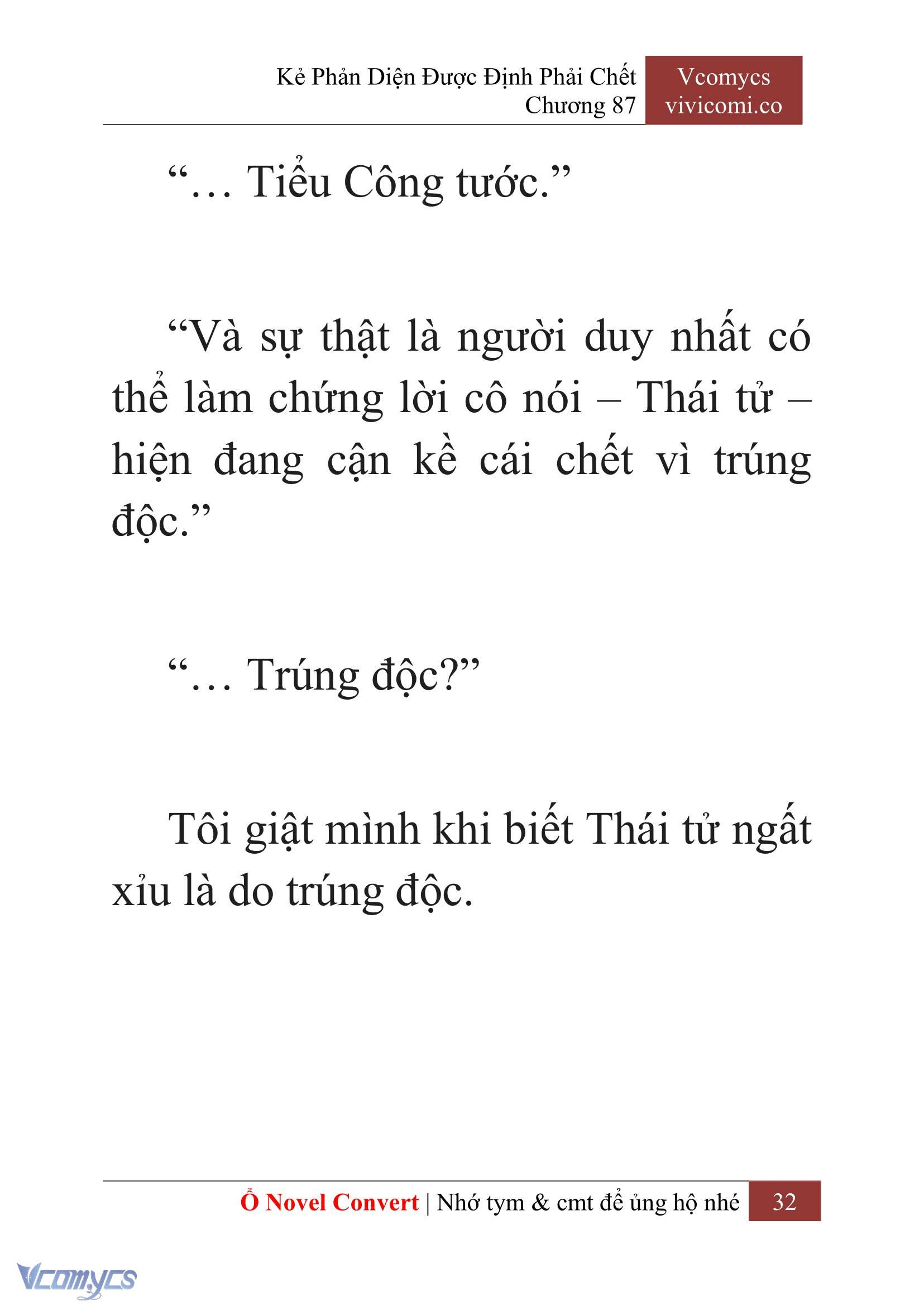 [Novel] Kẻ Phản Diện Được Định Phải Chết Chap 87 - Trang 2