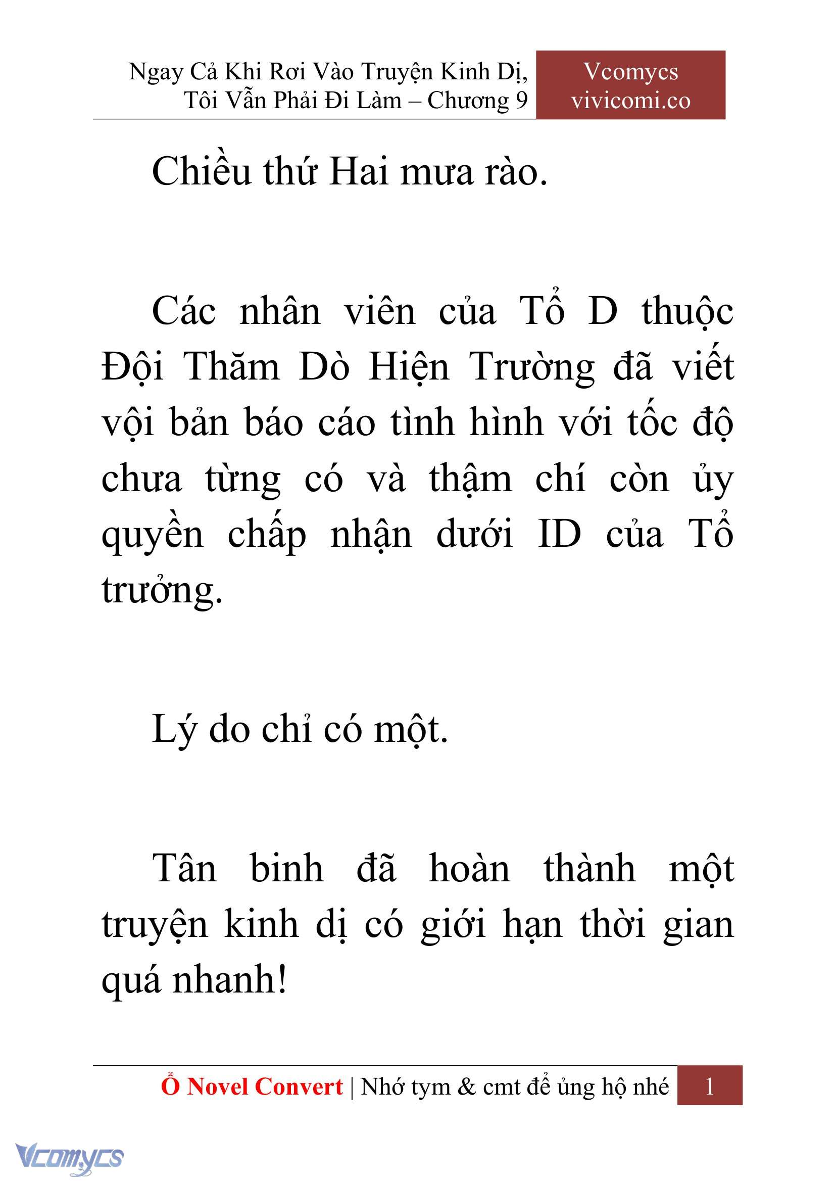 [Novel] Ngay Cả Khi Rơi Vào Truyện Kinh Dị, Tôi Vẫn Phải Đi Làm Chap 9 - Trang 2