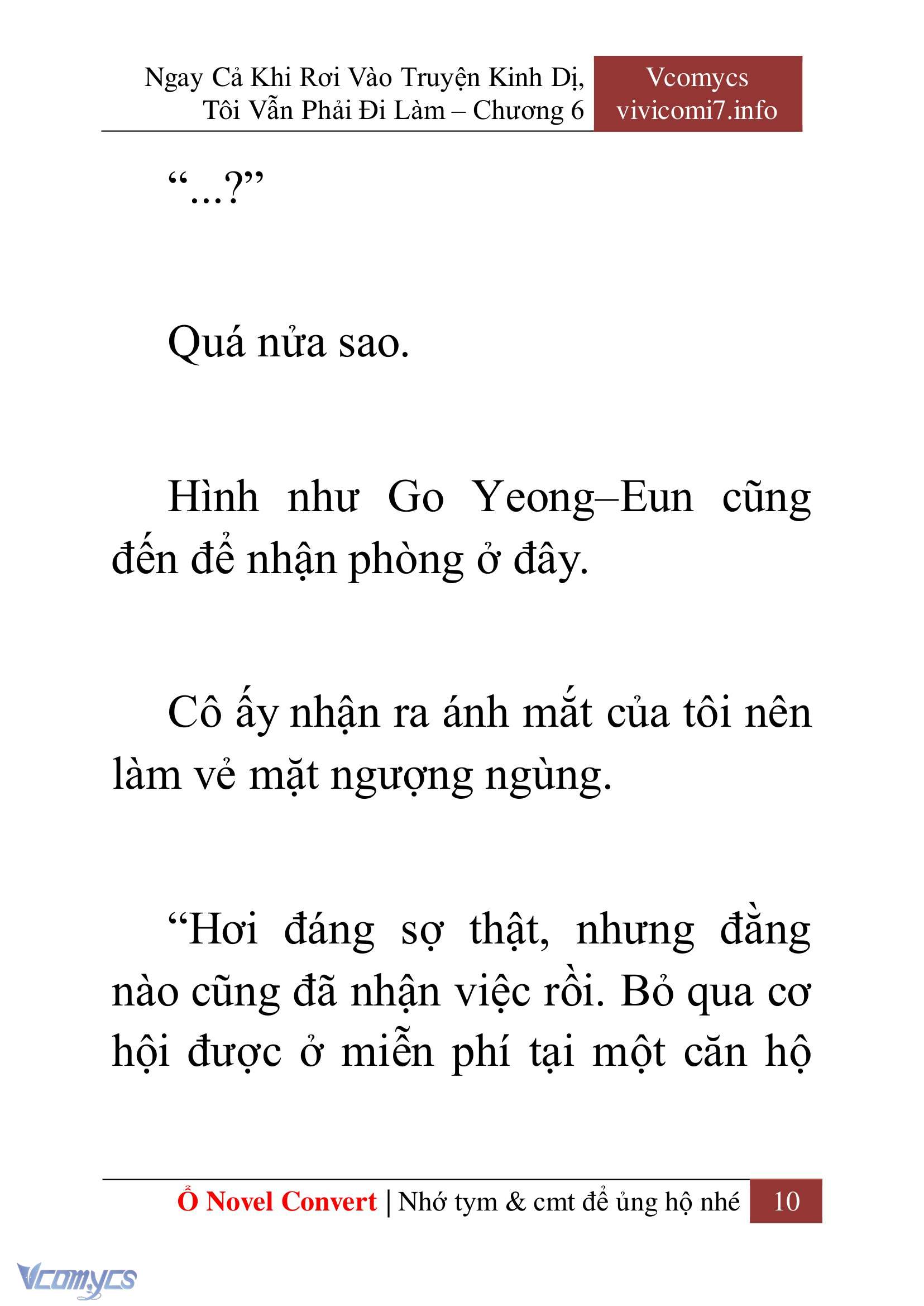 [Novel] Ngay Cả Khi Rơi Vào Truyện Kinh Dị, Tôi Vẫn Phải Đi Làm Chap 6 - Trang 2