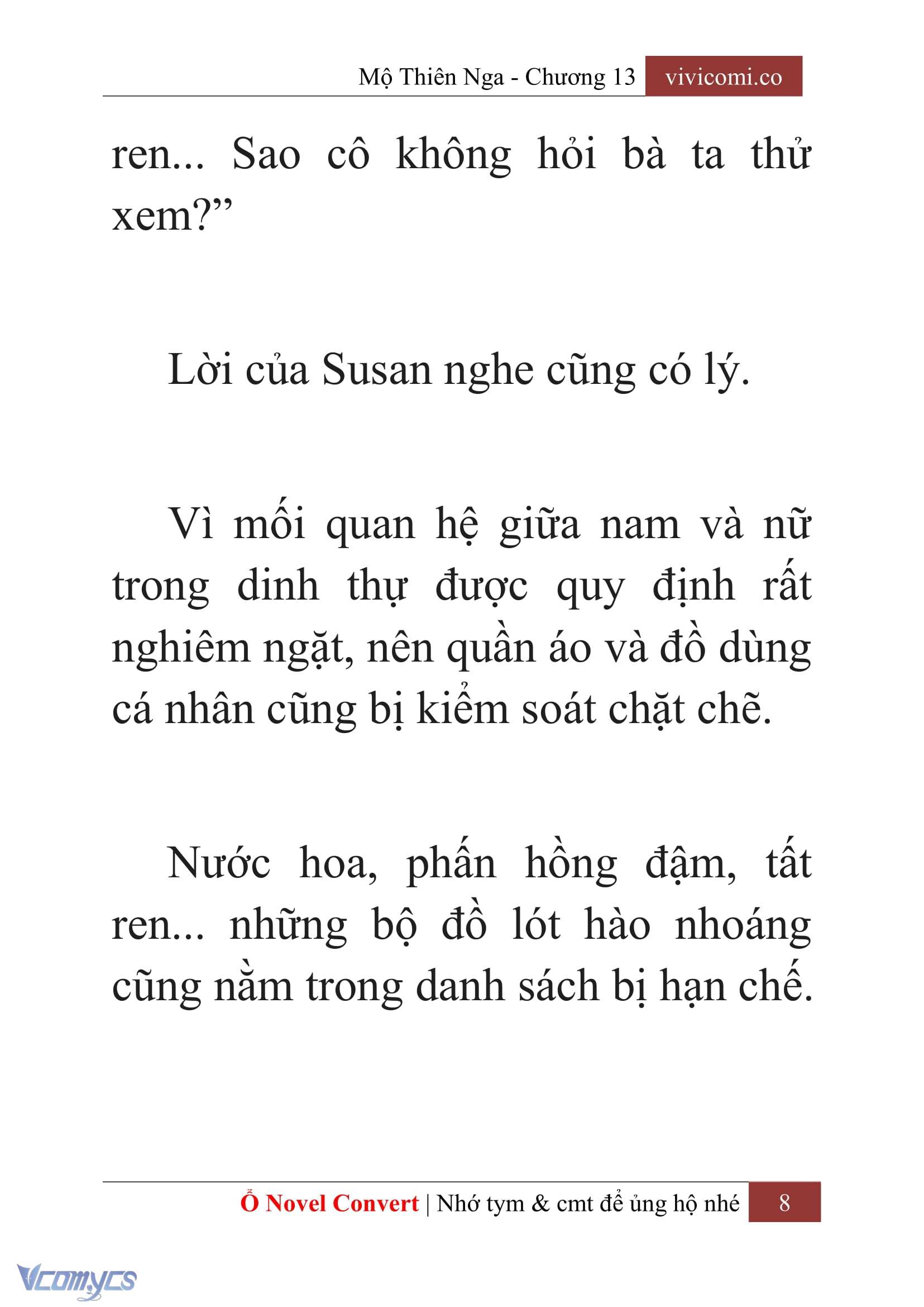 [Novel] Mộ Thiên Nga Chap 13 - Trang 2