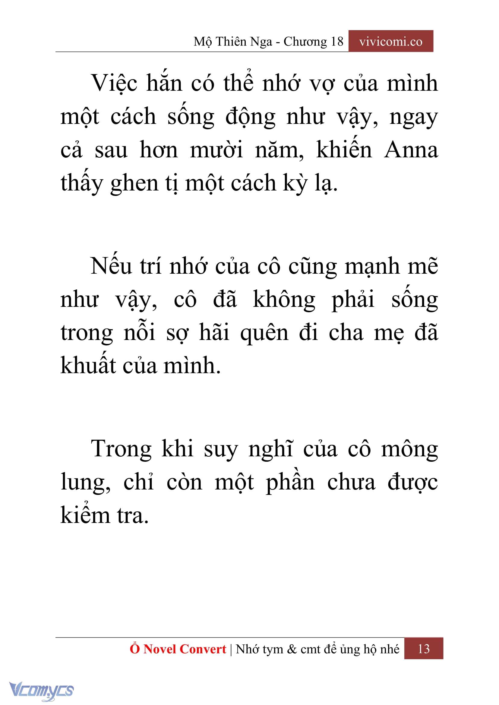 [Novel] Mộ Thiên Nga Chap 18 - Trang 2