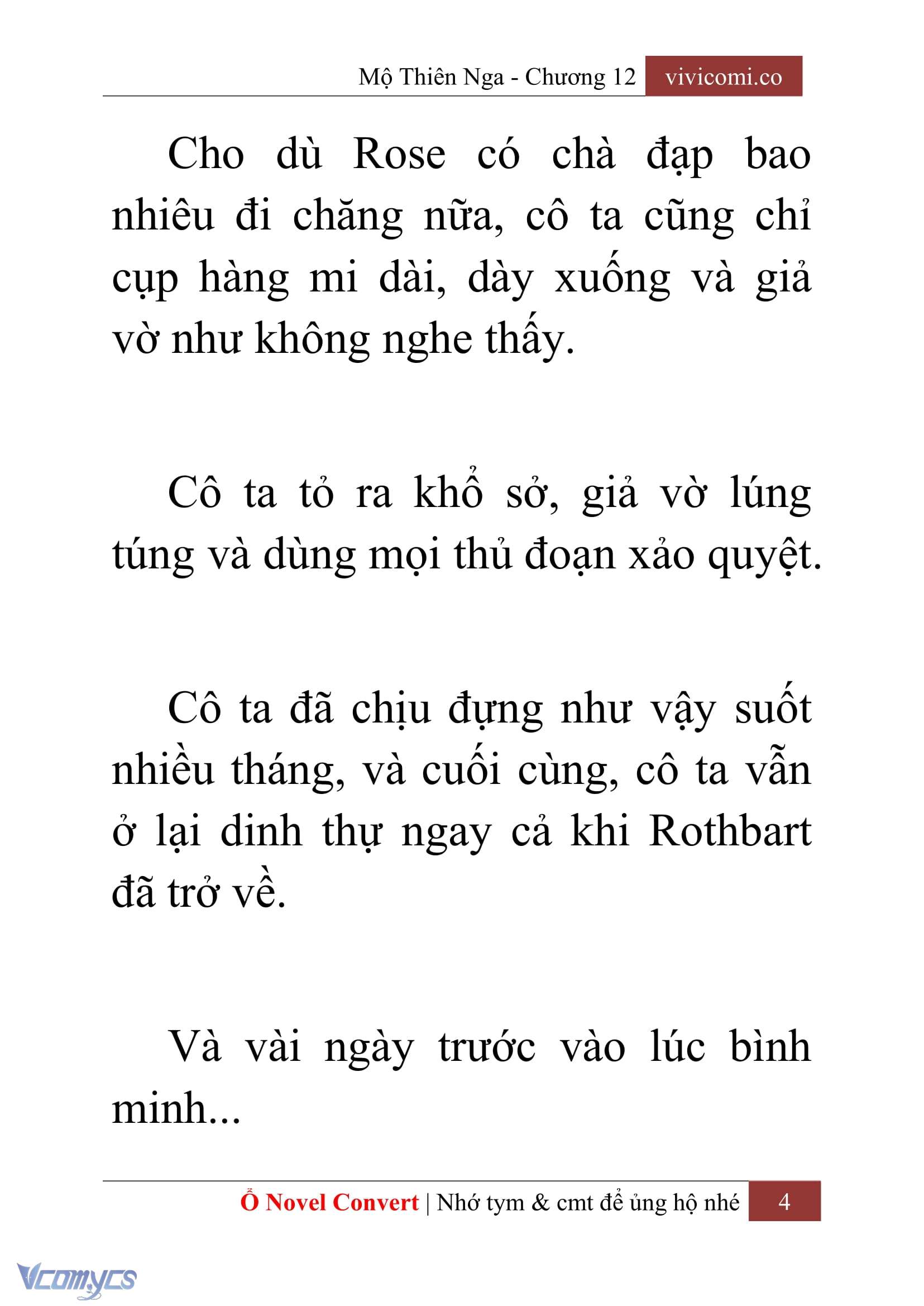 [Novel] Mộ Thiên Nga Chap 12 - Trang 2