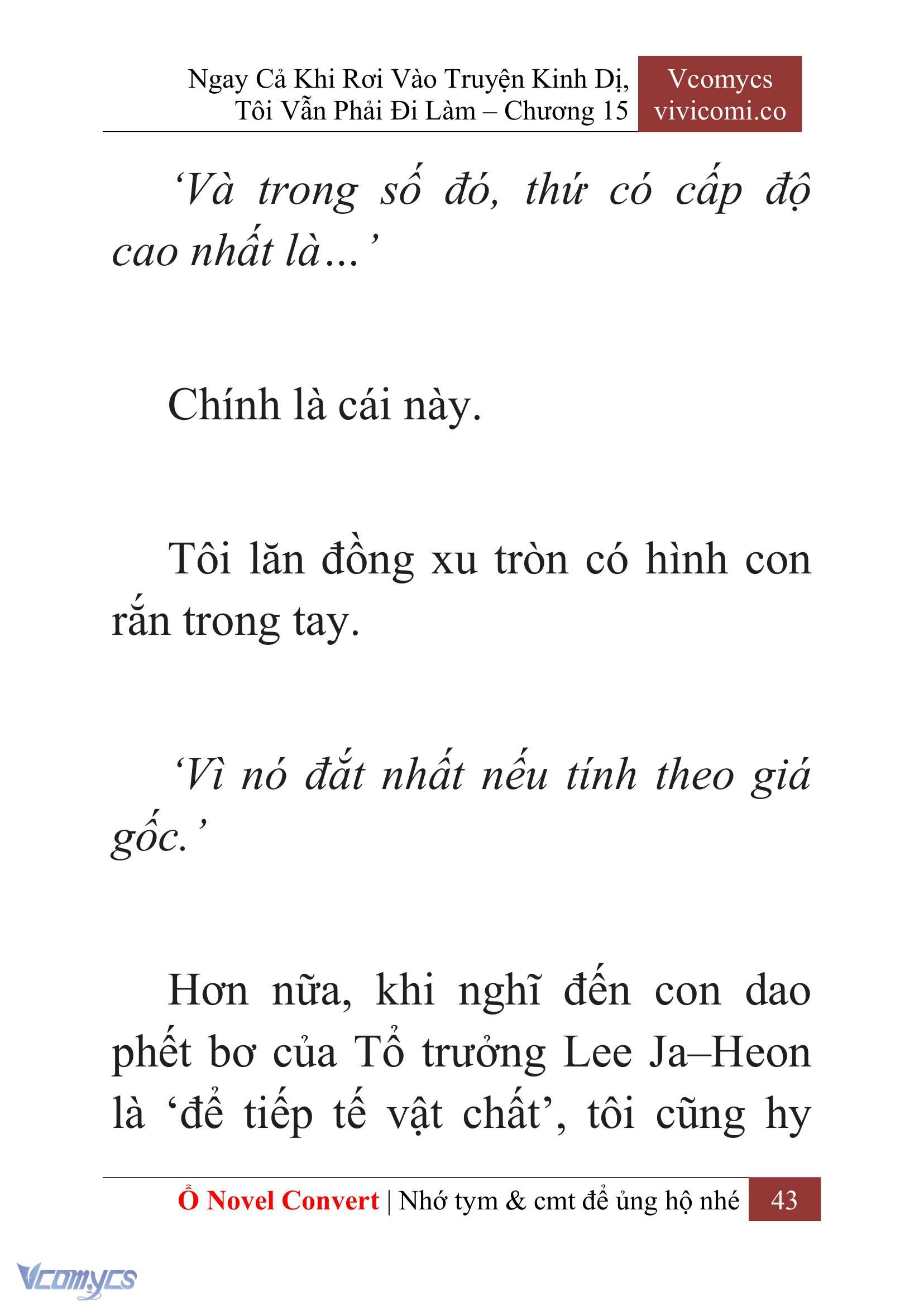 [Novel] Ngay Cả Khi Rơi Vào Truyện Kinh Dị, Tôi Vẫn Phải Đi Làm Chap 15 - Trang 2