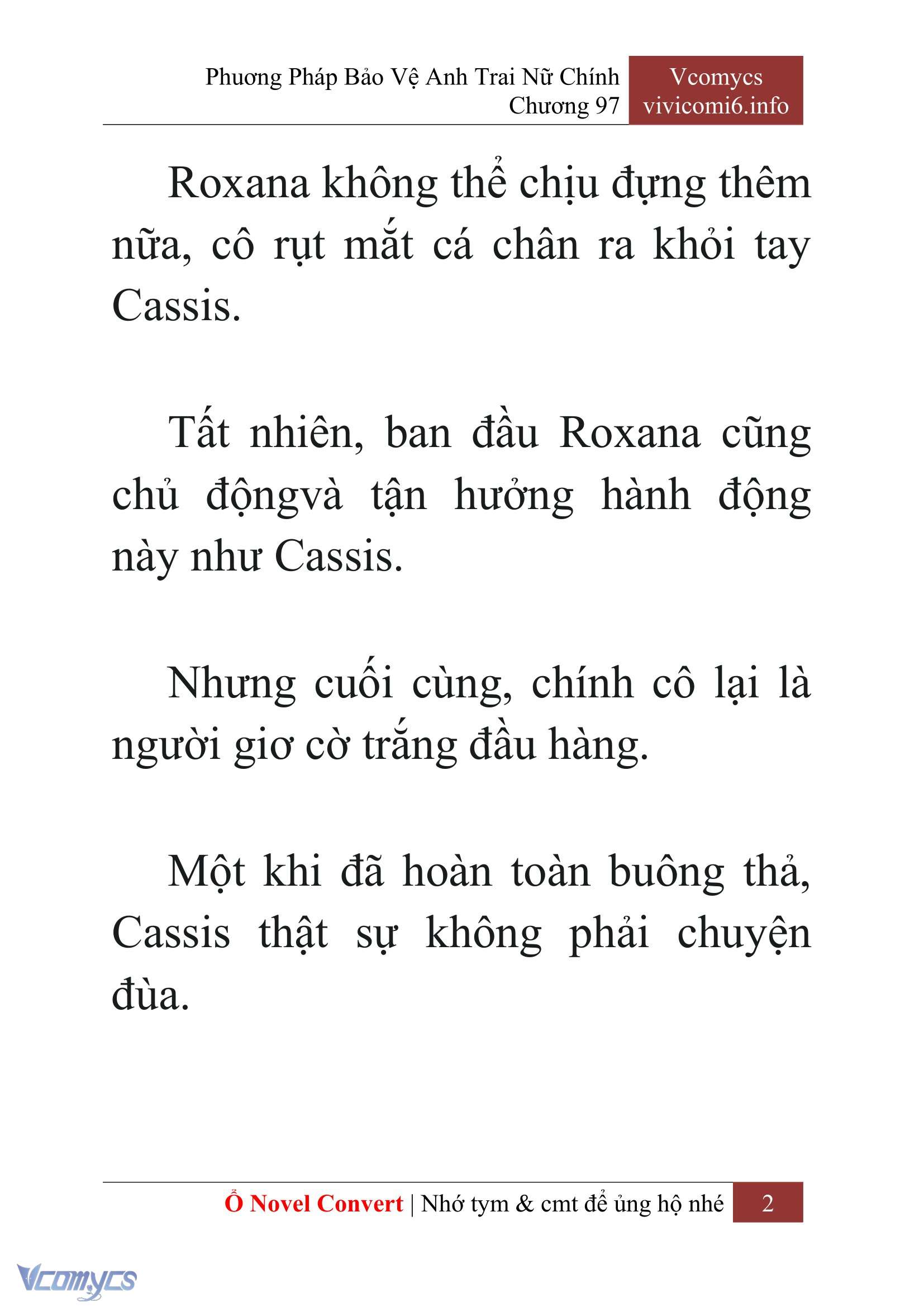 [Novel] Phương Pháp Bảo Vệ Anh Trai Nữ Chính Chap 97 - Trang 2