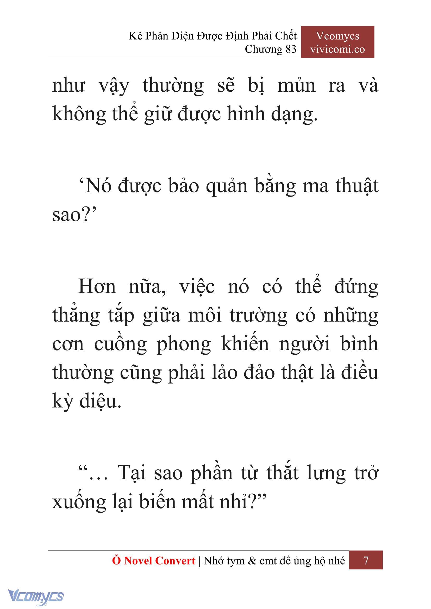 [Novel] Kẻ Phản Diện Được Định Phải Chết Chap 83 - Trang 2
