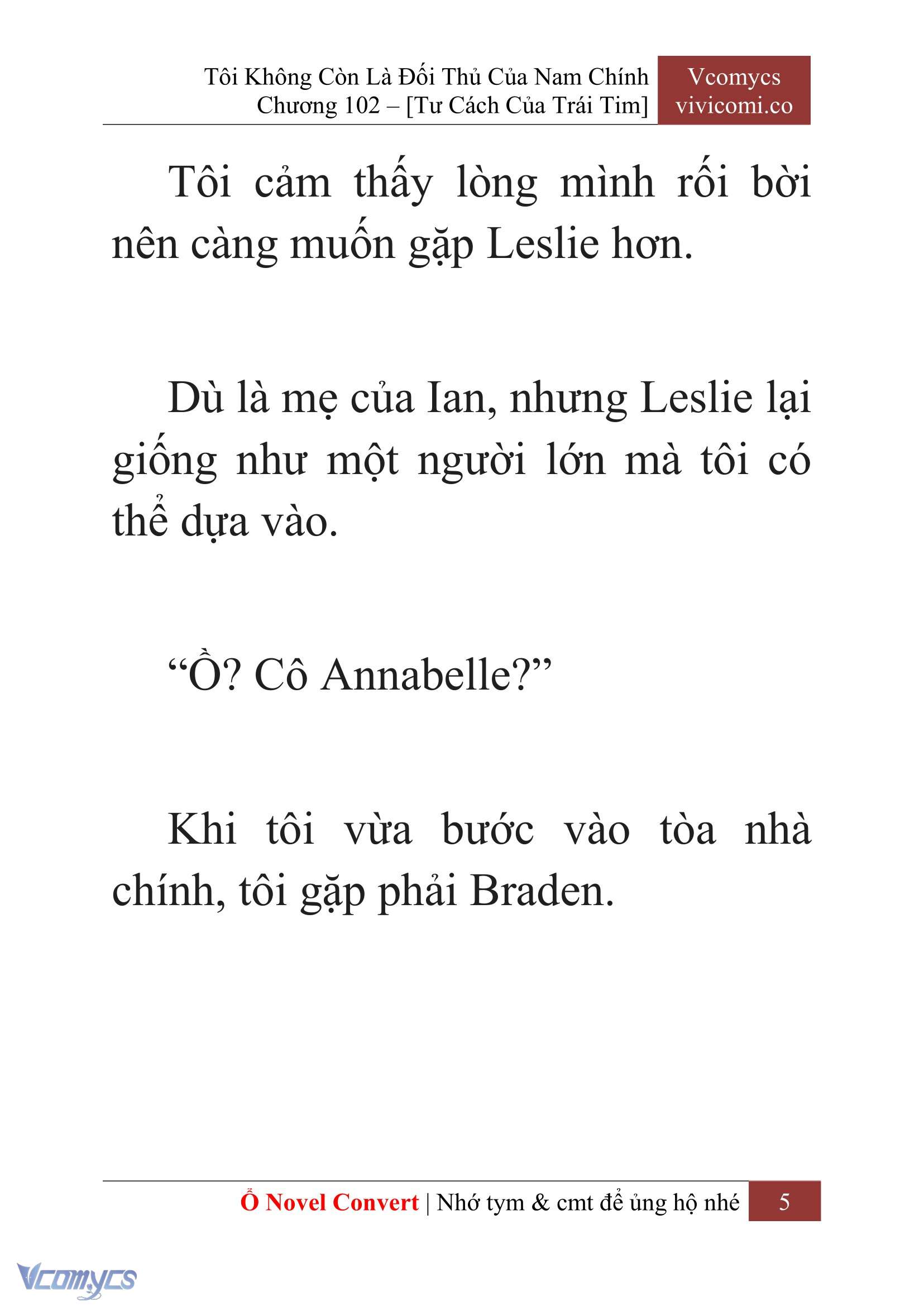 [Novel] Tôi Không Còn Là Đối Thủ Của Nam Chính Chap 102 - Trang 2