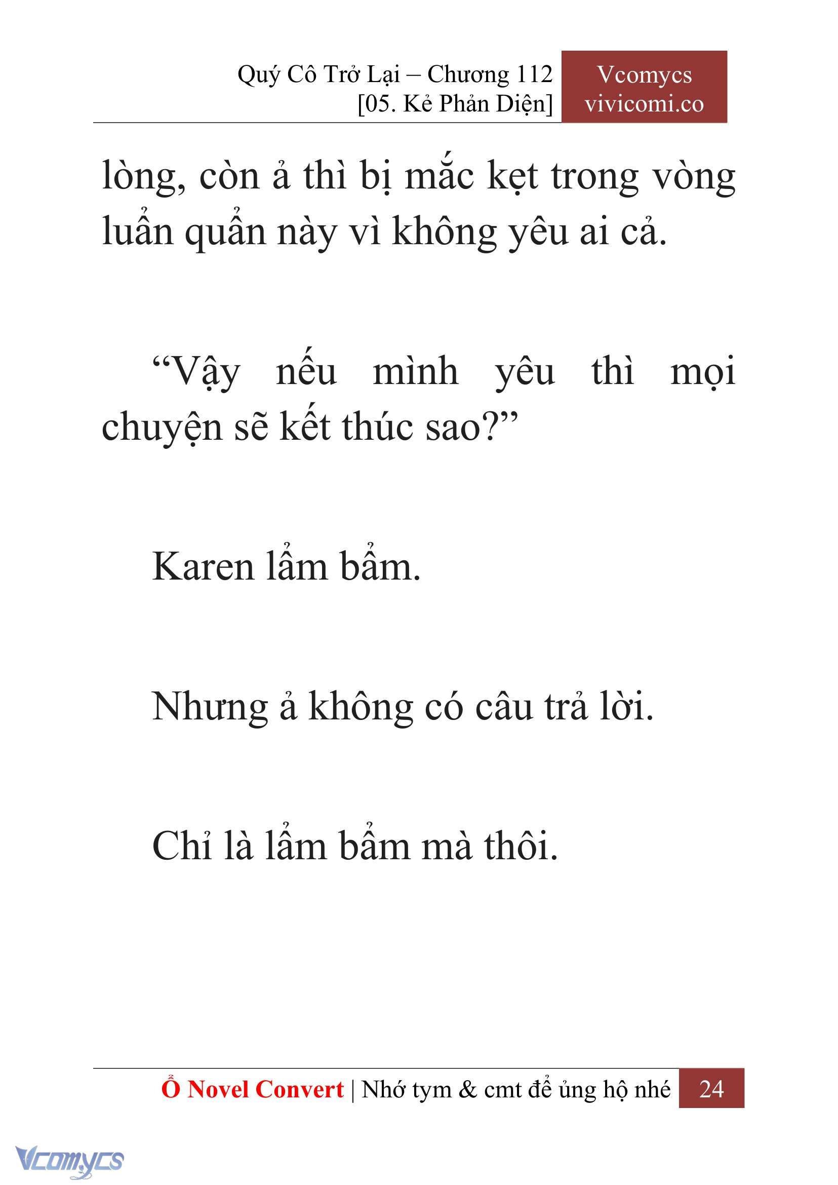 [Novel] Quý Cô Trở Lại Chap 112 - Trang 2